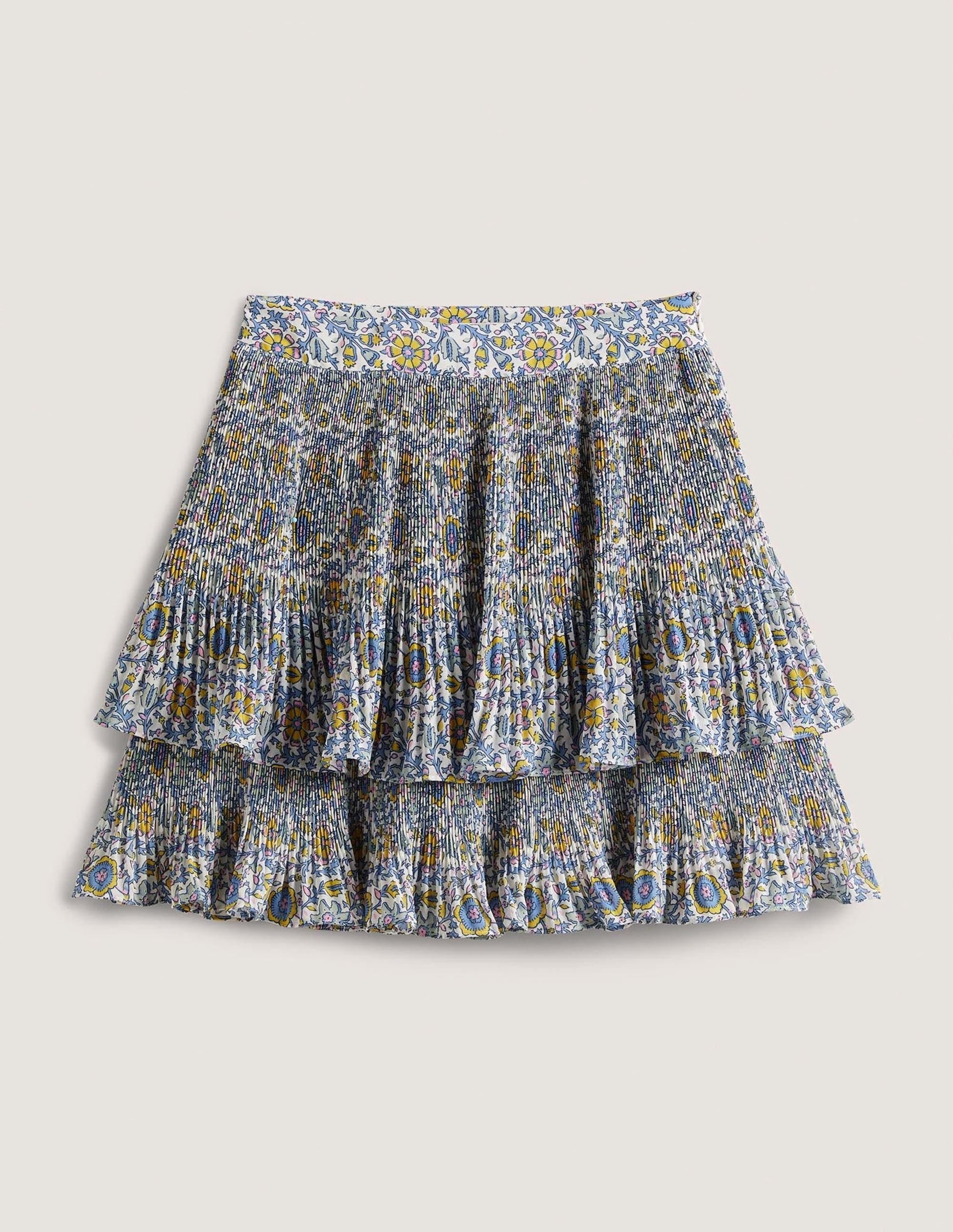 Plisse Mini Skirt-Ivory, Enchanting Twig-9