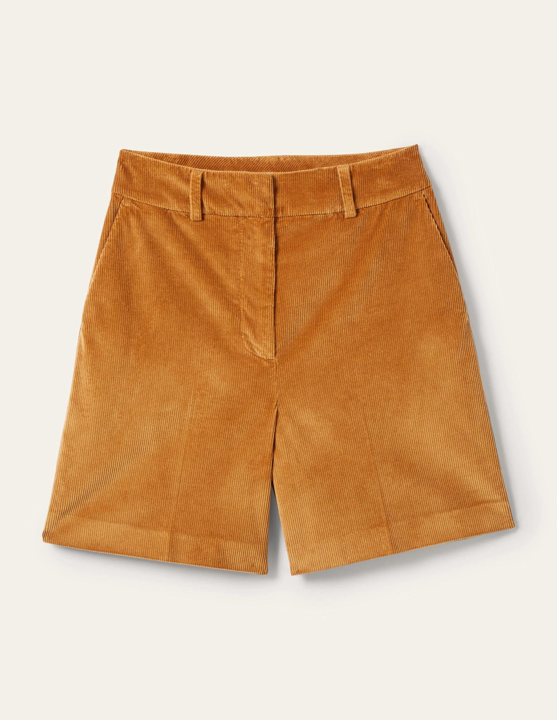 High Waist Shorts-Butterscotch Brown-11
