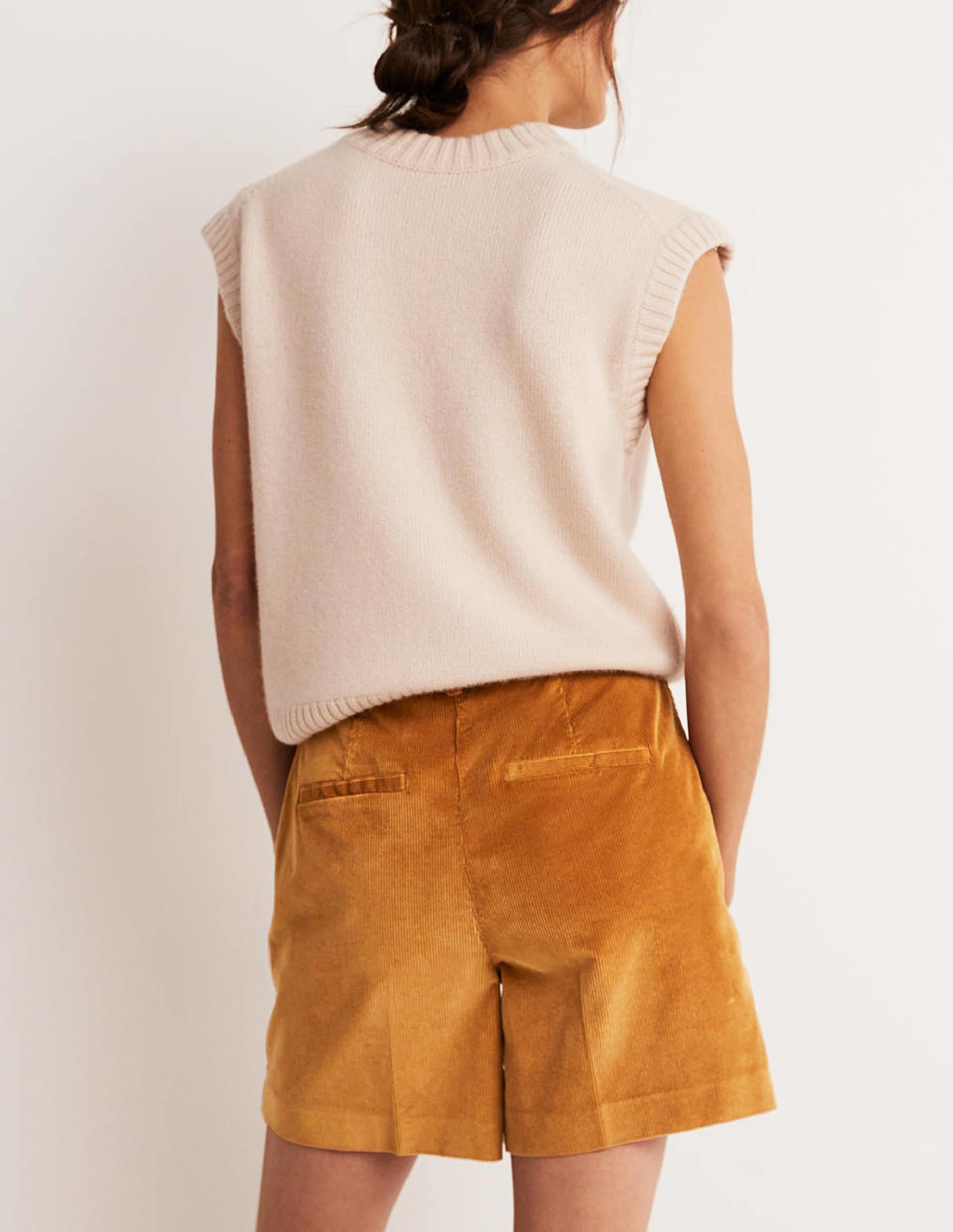 High Waist Shorts-Butterscotch Brown - Image 3