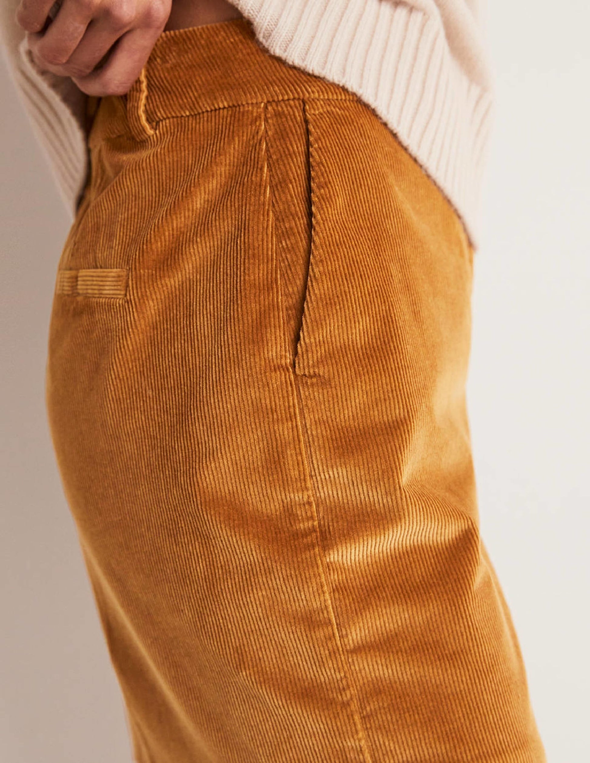 High Waist Shorts-Butterscotch Brown-4