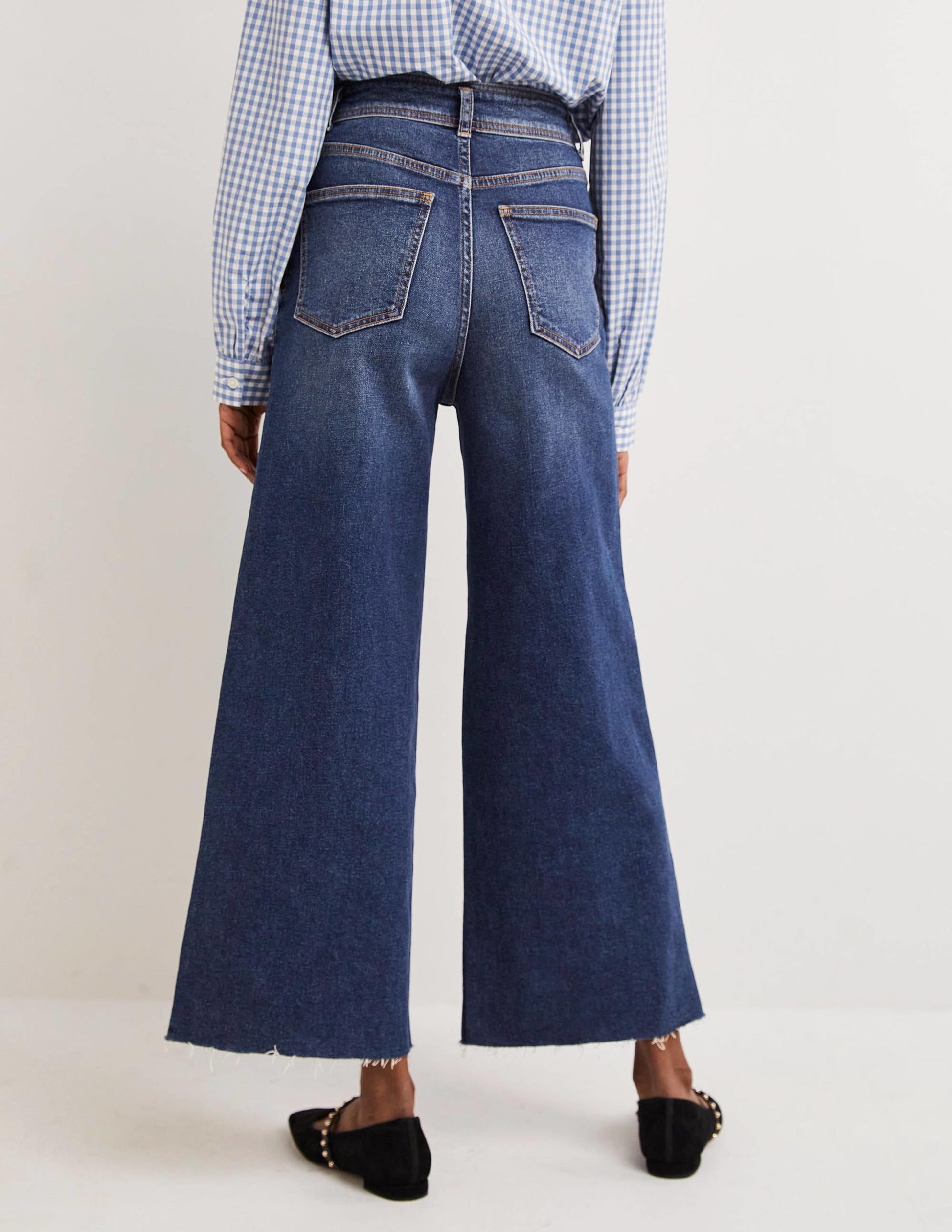High Rise Wide Leg Jeans-Mid Vintage, Beige Tint-4