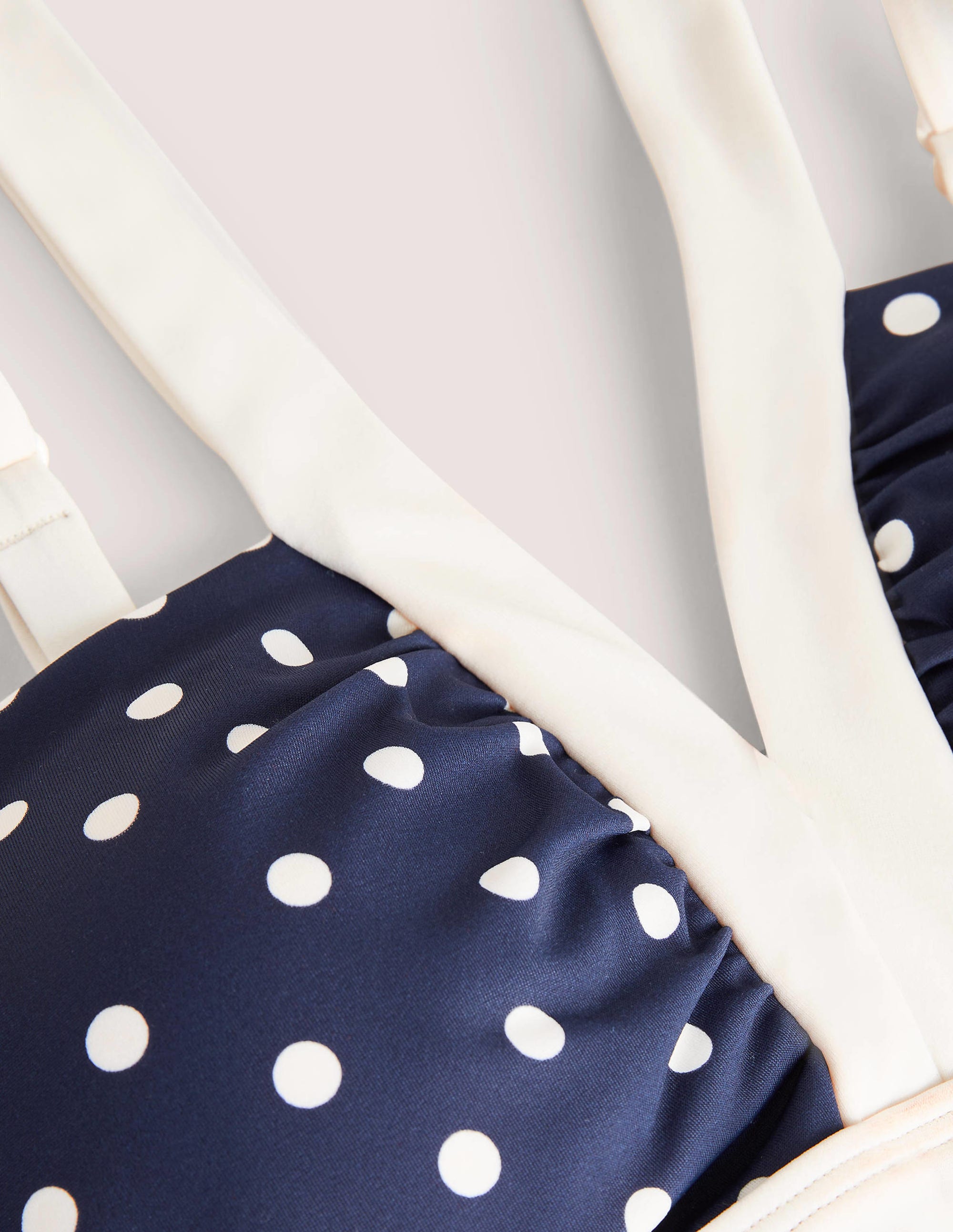 Corsica V-neck Tankini Top-French Navy, Pin Dot - Image 5