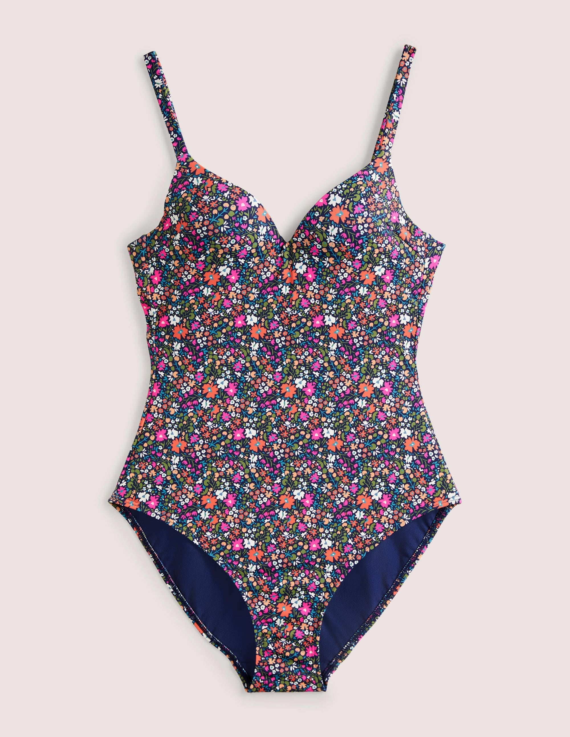 Sweetheart Cup Size Swimsuit-French Navy, Abstract Ditsy - Image 6