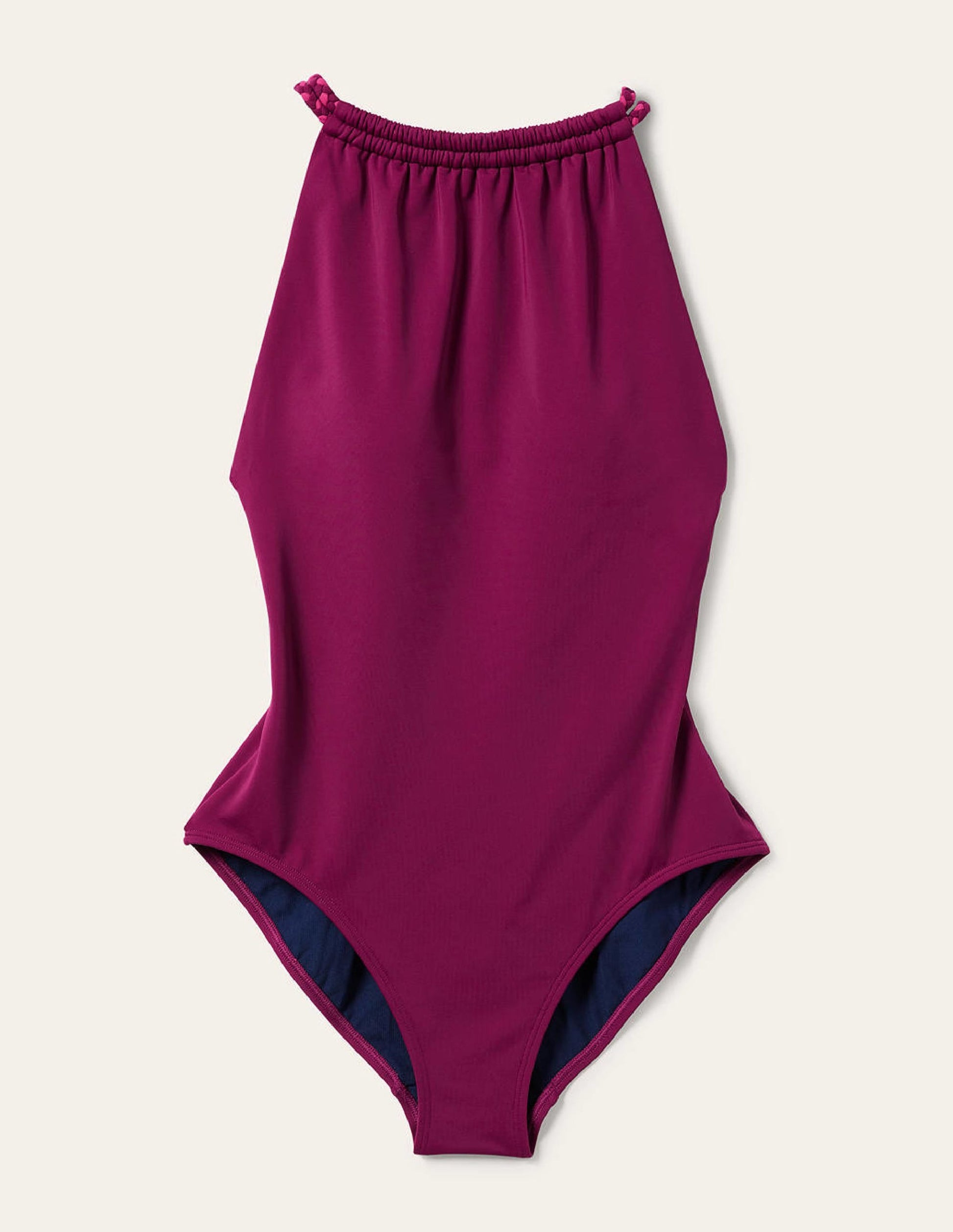 Low Back Twist Braid Swimsuit-Fallen Fruit-7