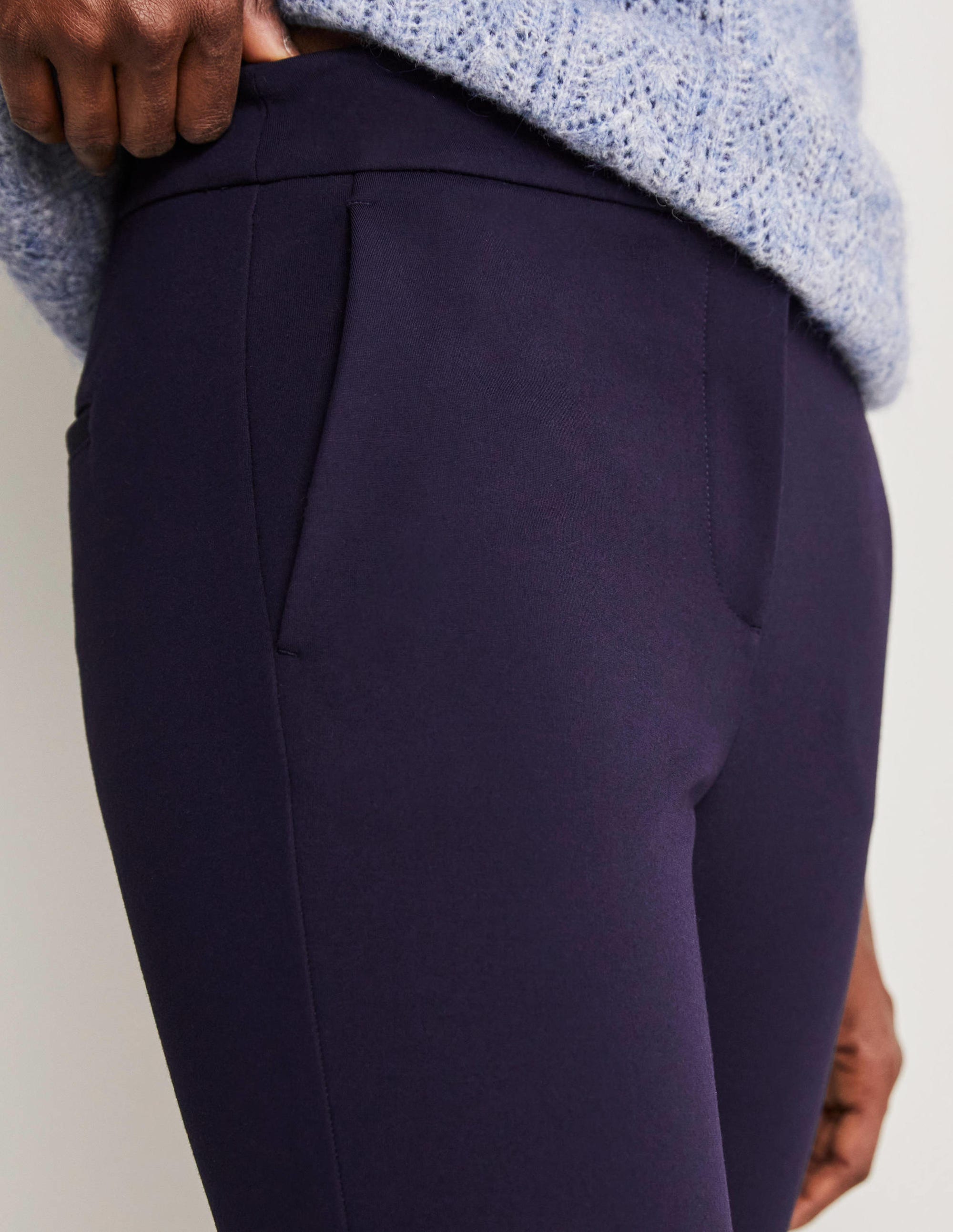 Hampshire 7/8 Ponte Trousers-Navy - Image 2