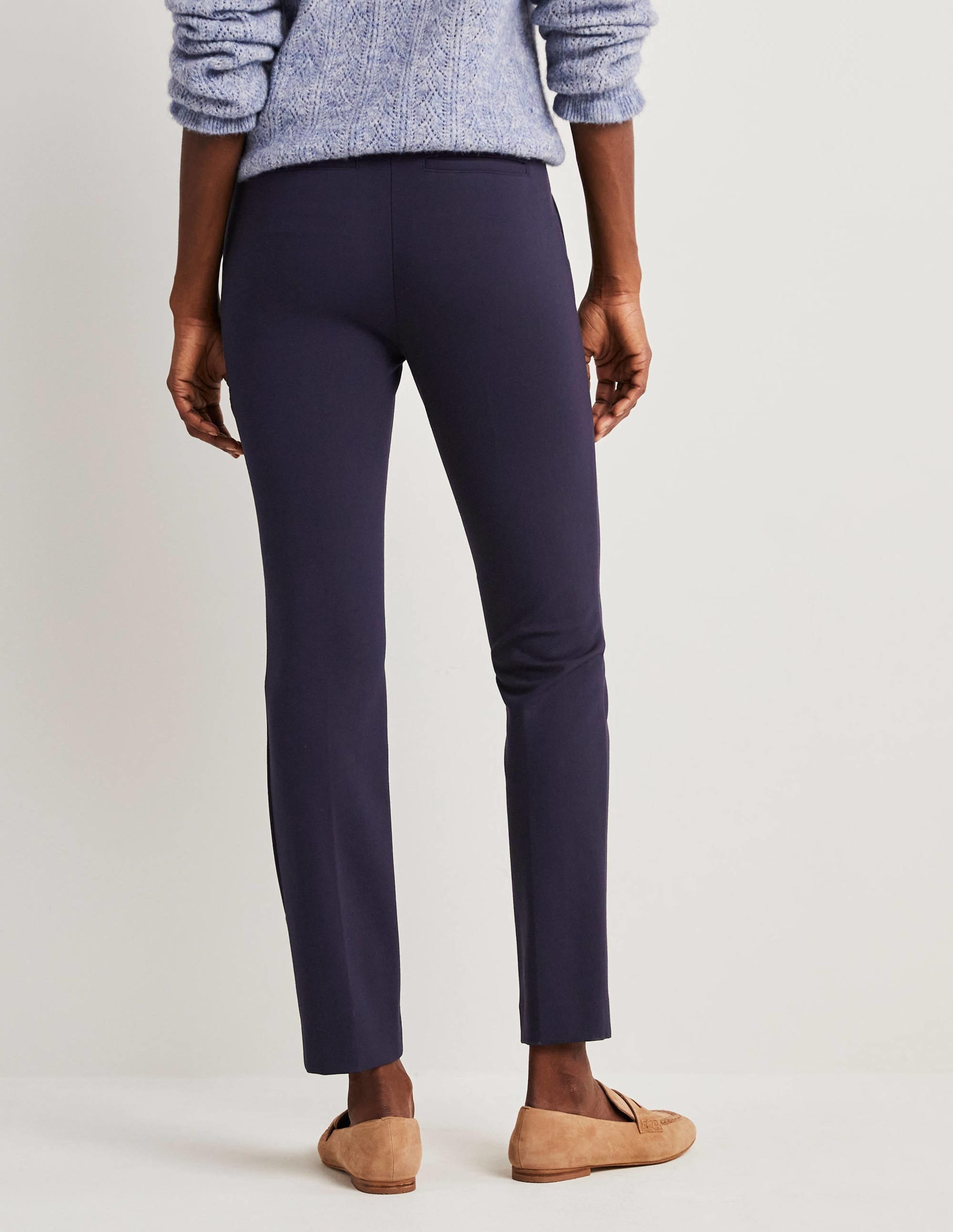 Hampshire 7/8 Ponte Trousers-Navy - Image 3