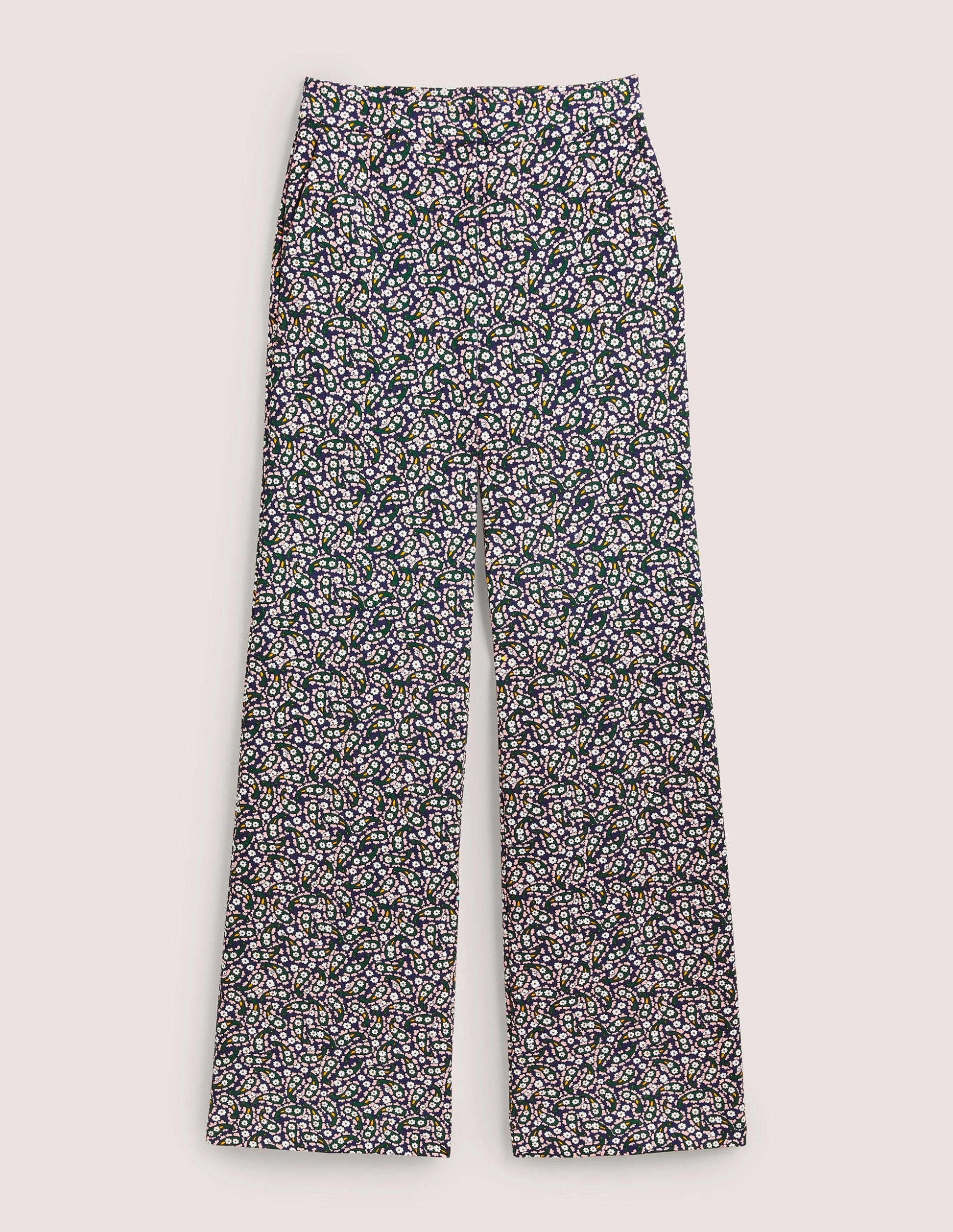 Westbourne Ponte Trousers-Navy, Petal Paisley-5