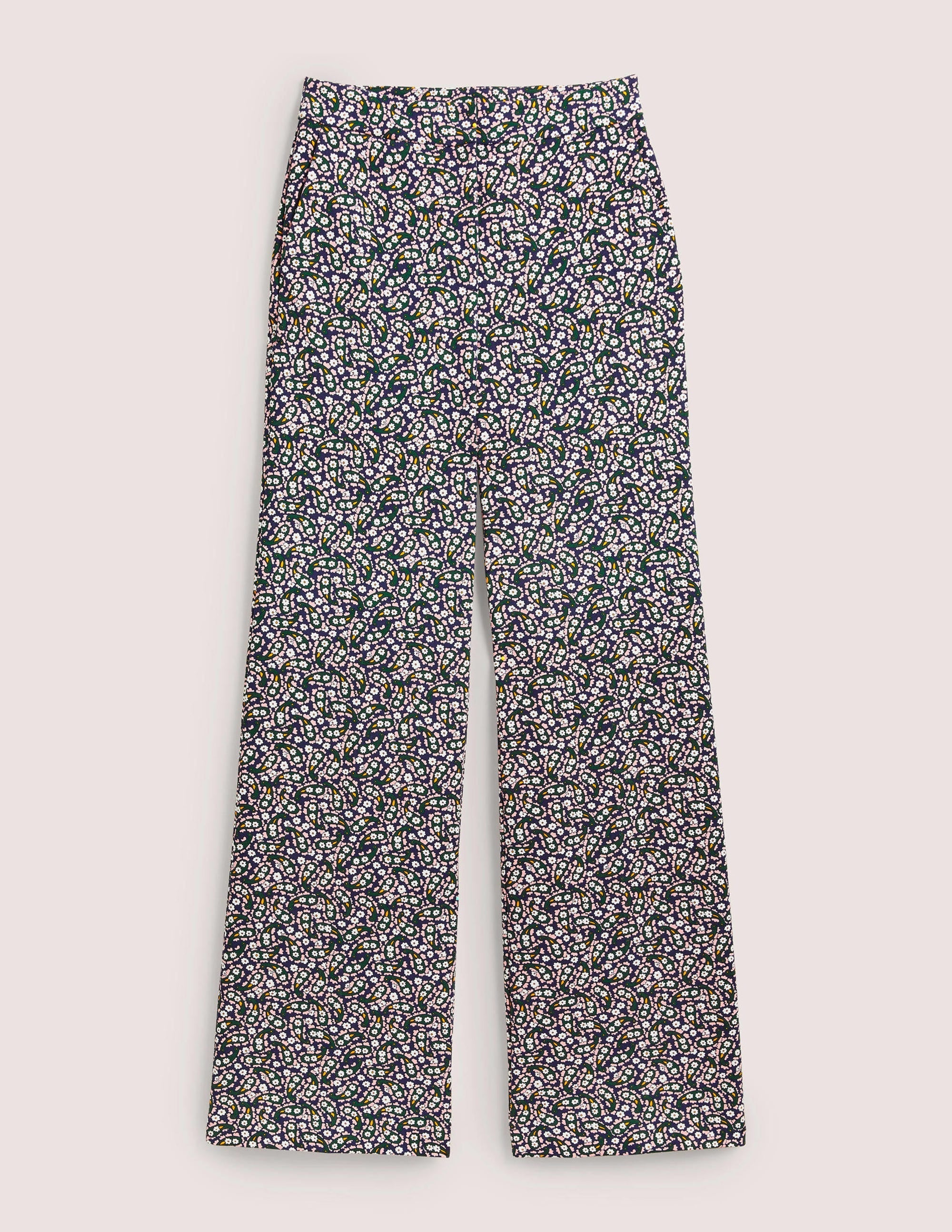 Westbourne Ponte Trousers-Navy, Petal Paisley - Image 5