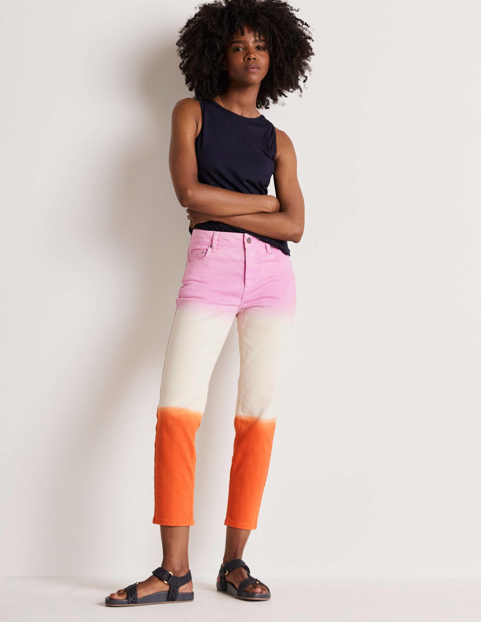 Slim Straight Ankle Skimmers-Bon Bon, Firecracker Ombre - Image 1