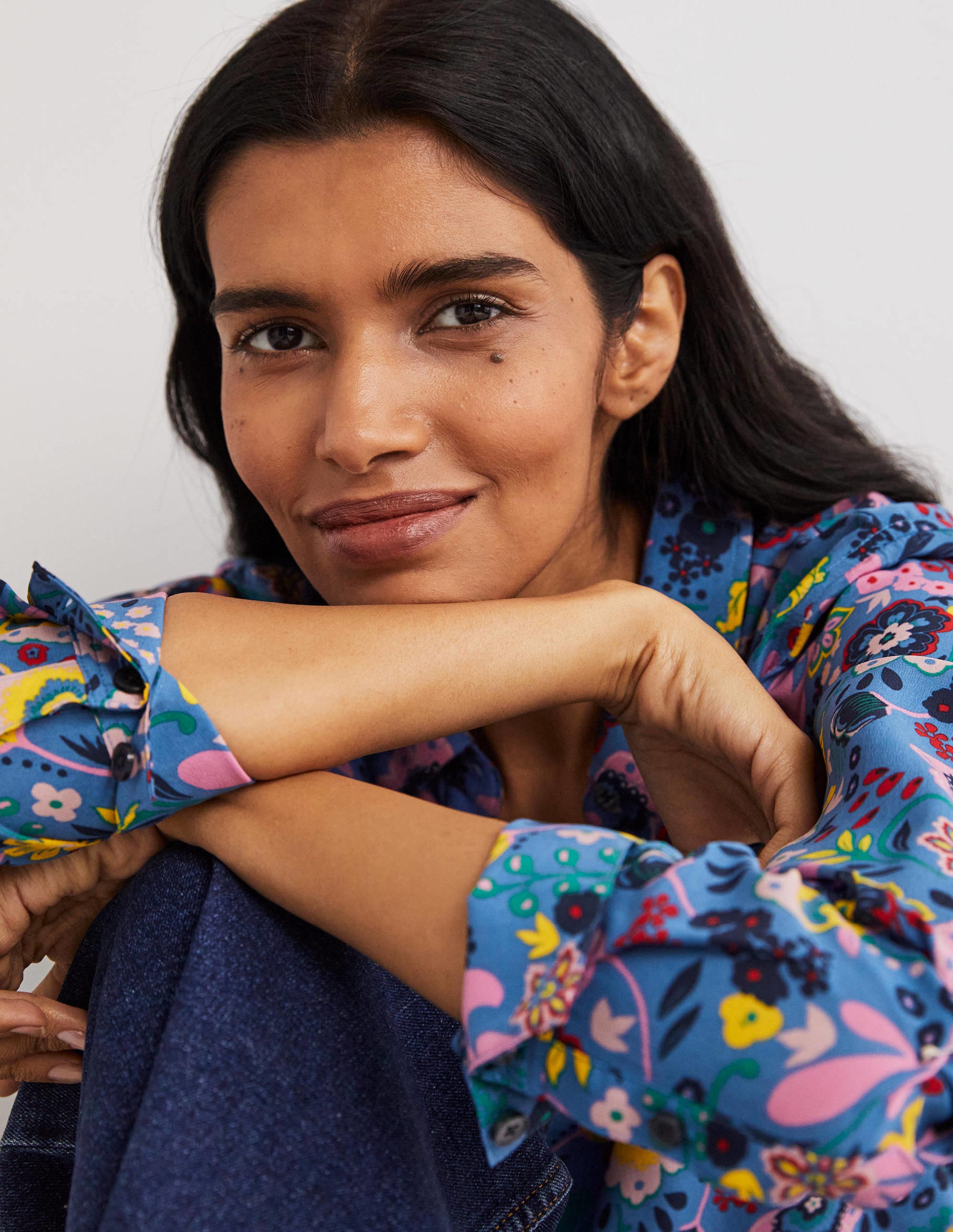 Silk Shirt-Riviera Blue, Pretty Paradise - Image 5