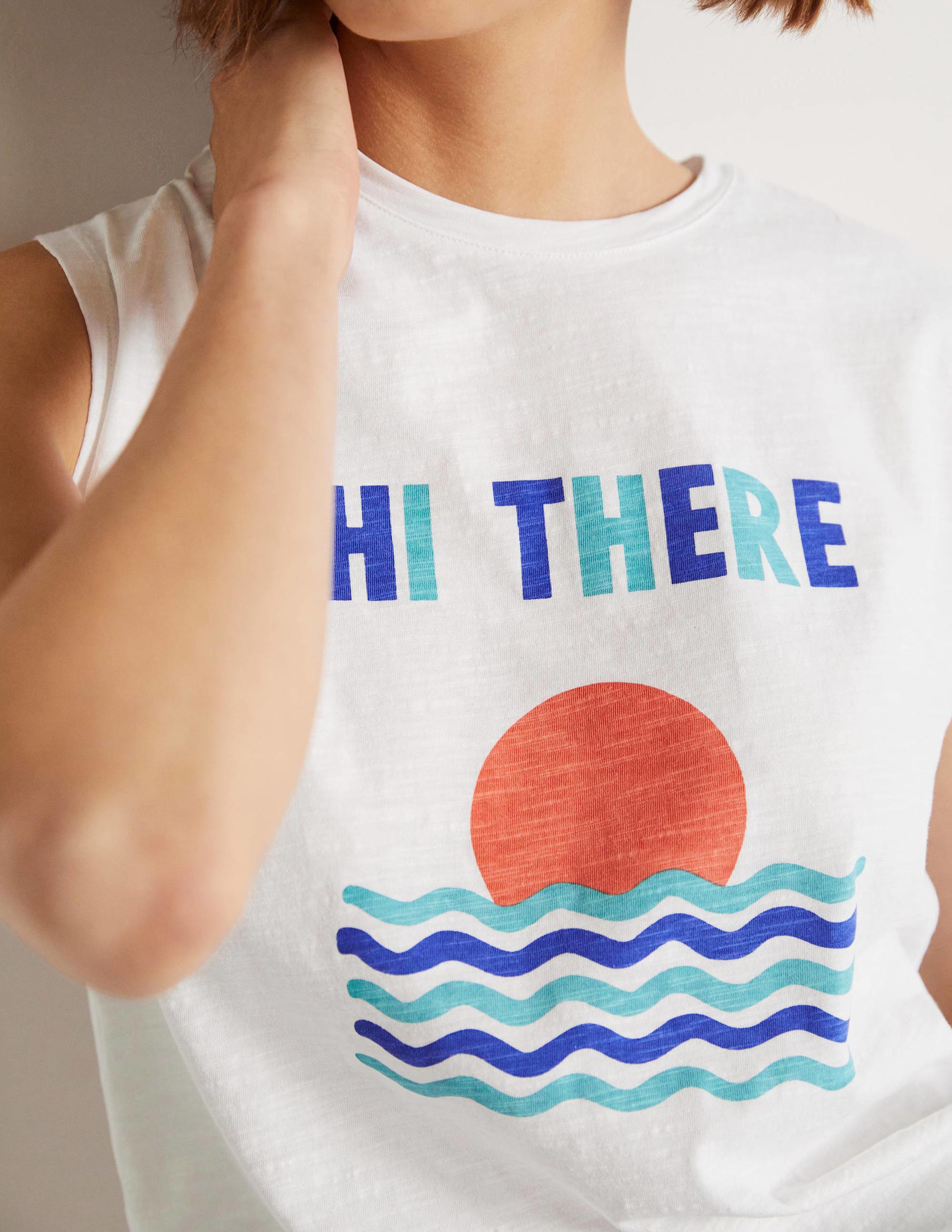 Grown On Sleeve Cotton T-shirt-White - Image 6