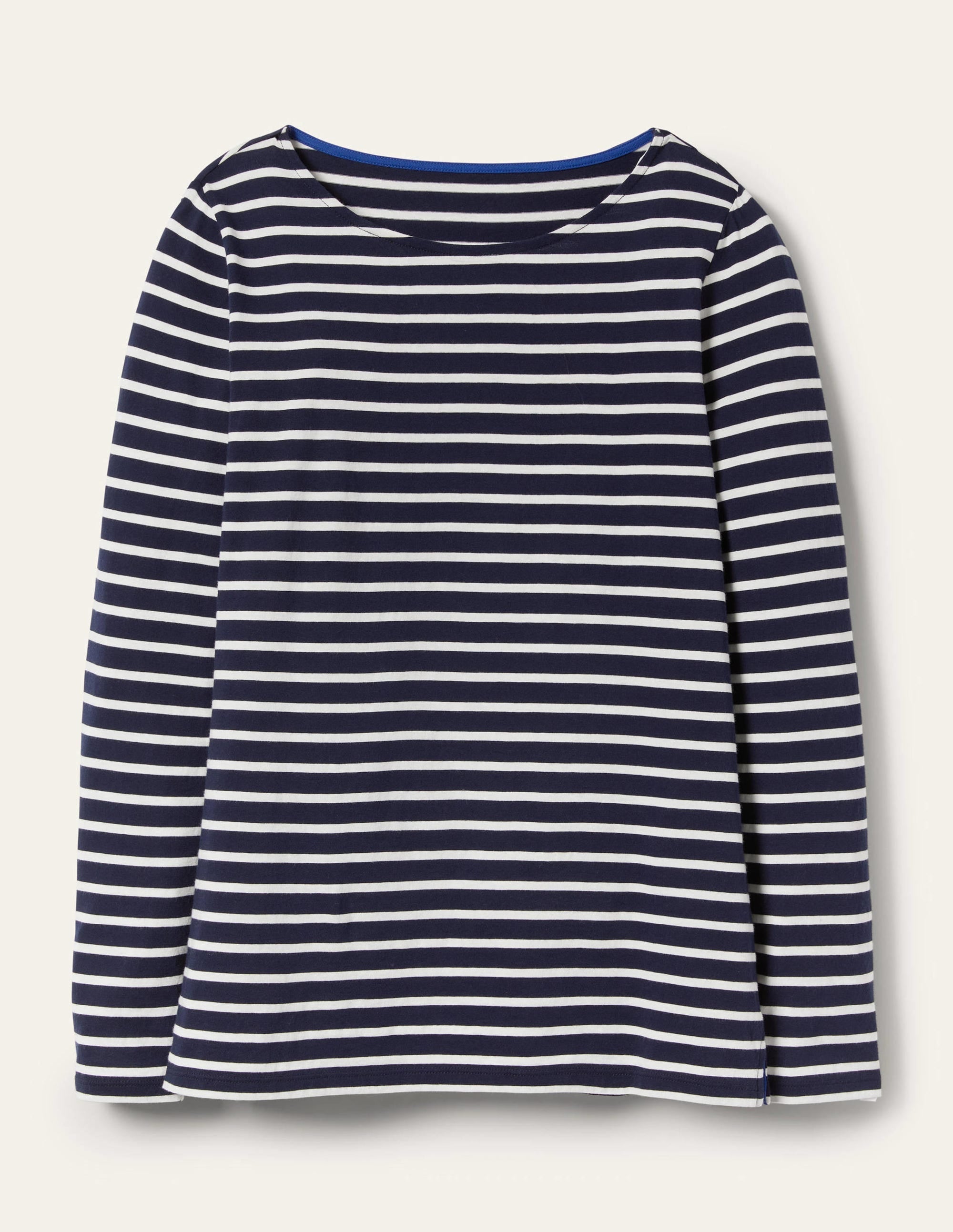 Ella Long Sleeve Breton-Navy, Ivory - Image 8