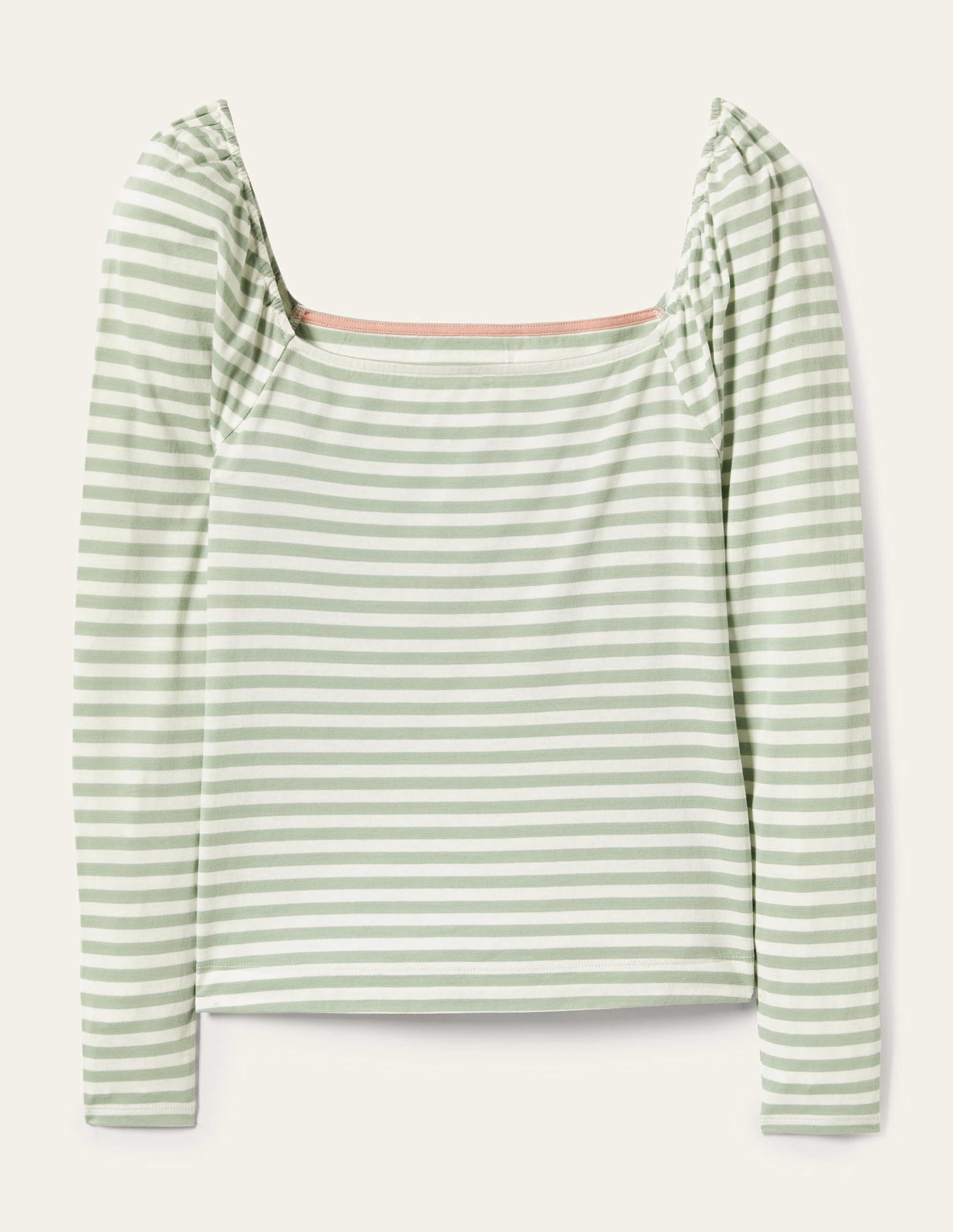Square Neck Jersey Top-Jadeite Green-6