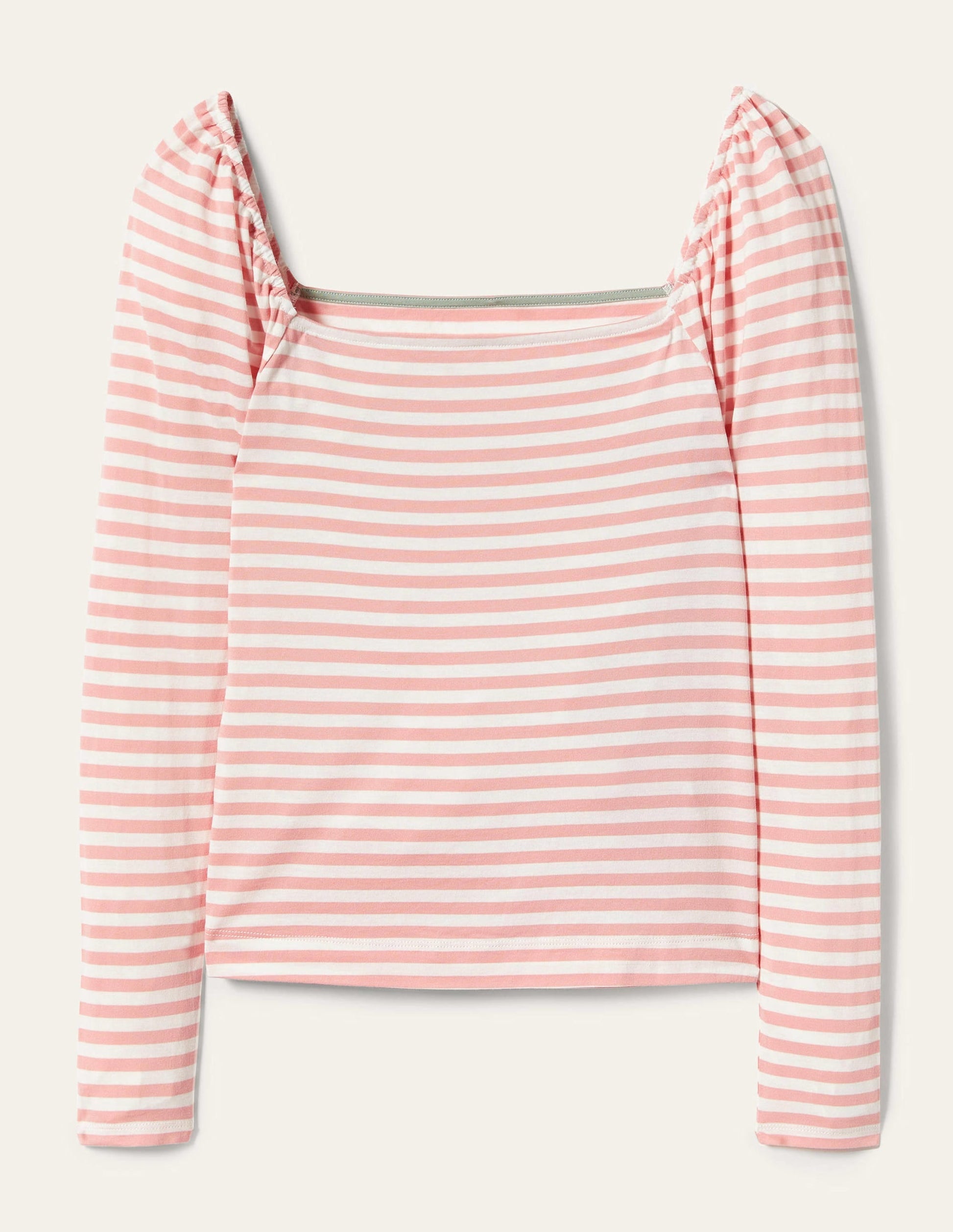 Square Neck Jersey Top-Almond Blossom Pink-11