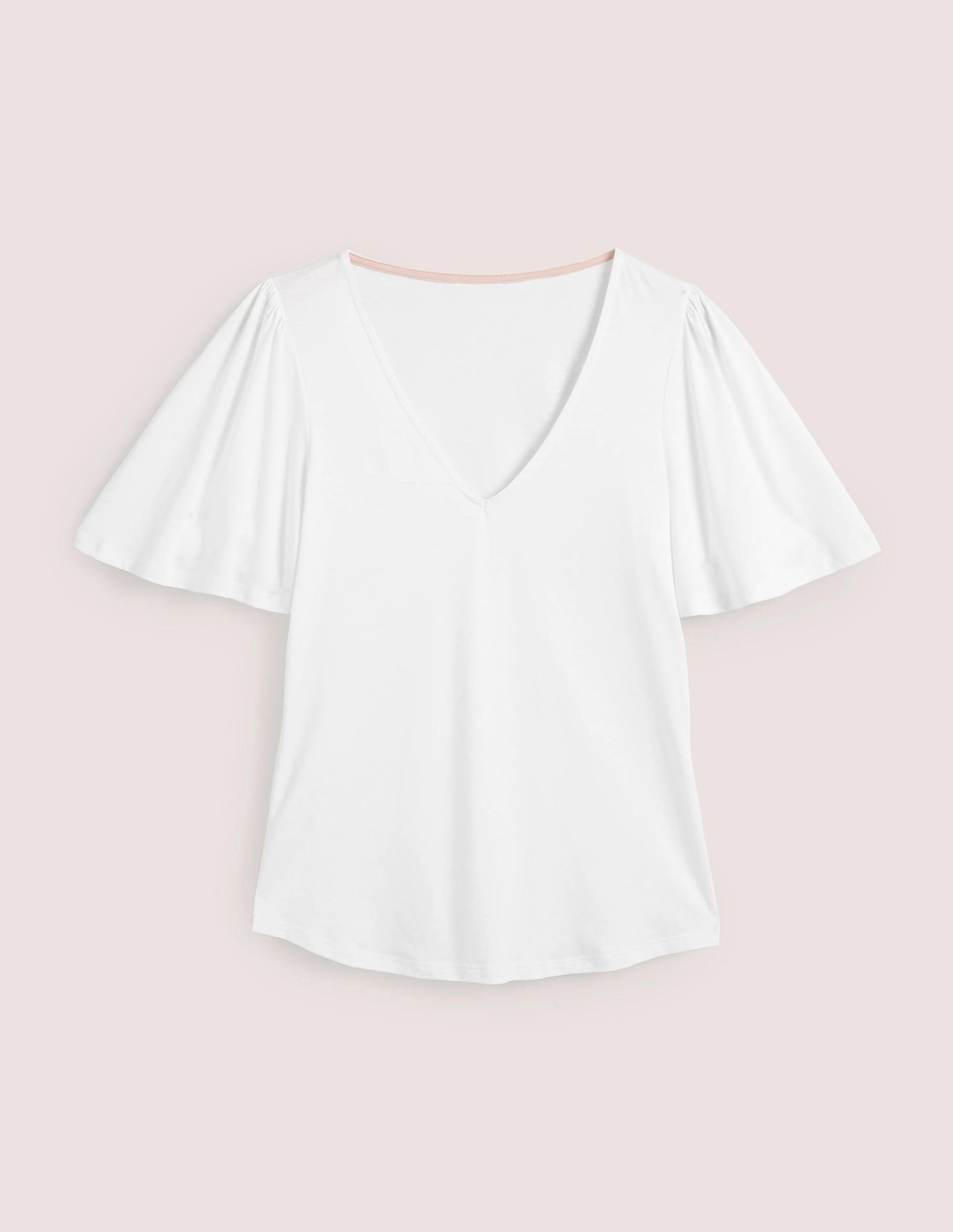 Supersoft Flutter Sleeve Top-White - Image 5