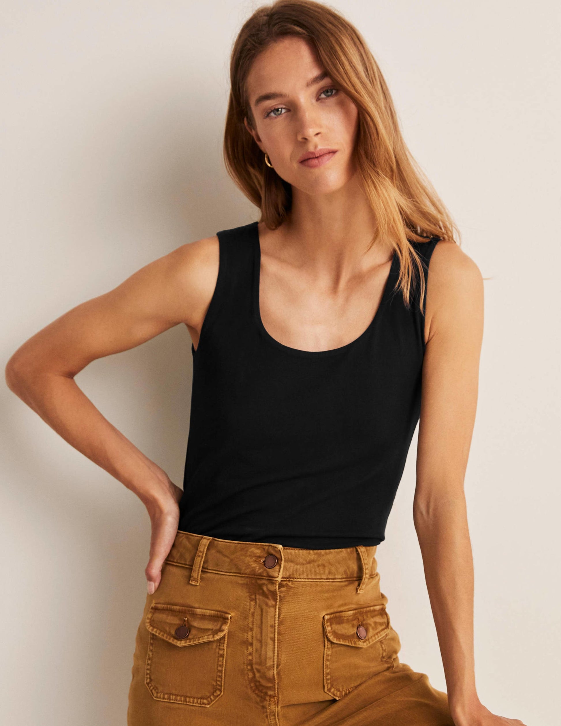 Double Layer Front Vest-Black-4