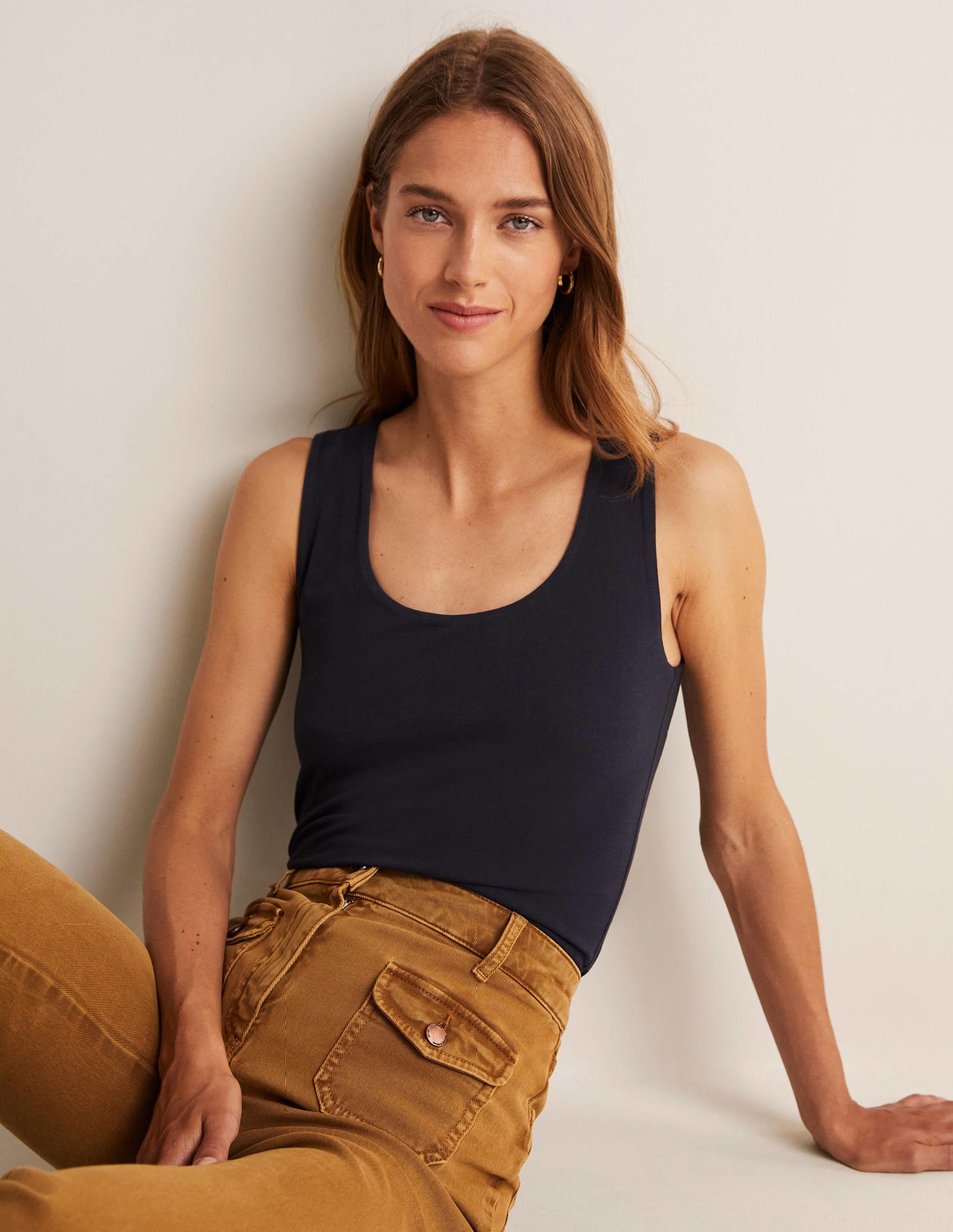 Double Layer Front Vest-Navy - Image 1