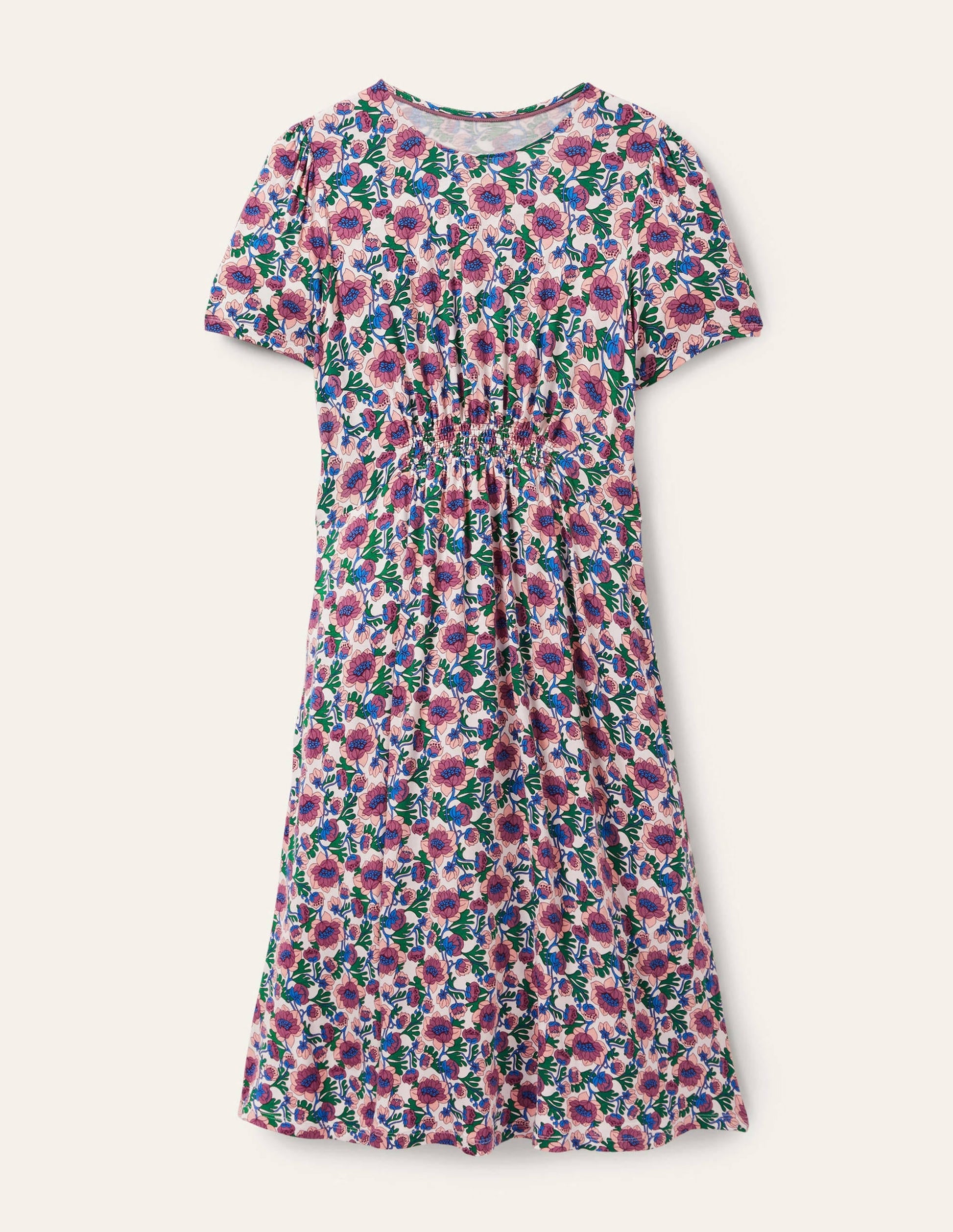 Crew Neck Jersey Dress-Multi Terrace Bud-6