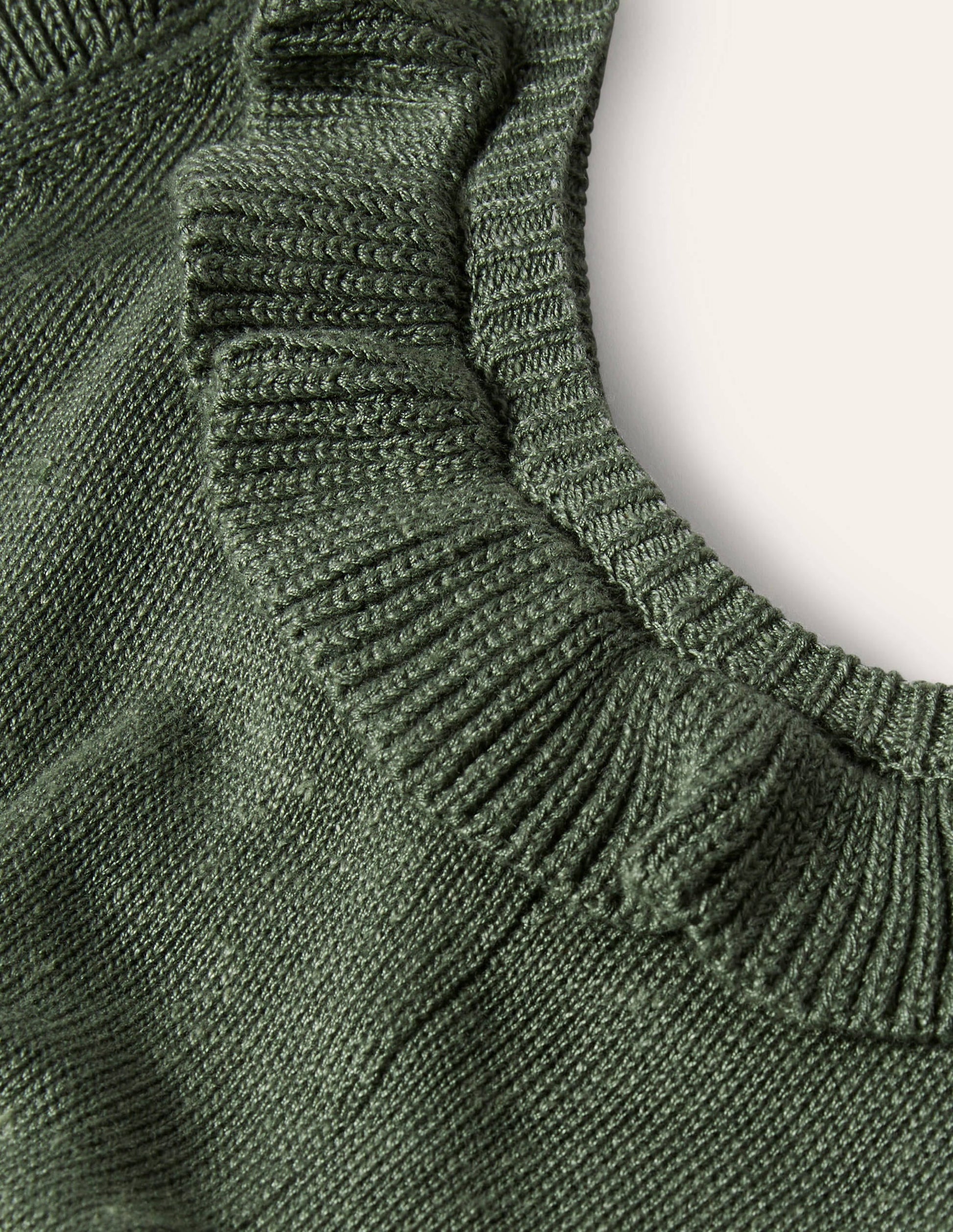 Frill Neck Knitted Midi Dress-Alder-5