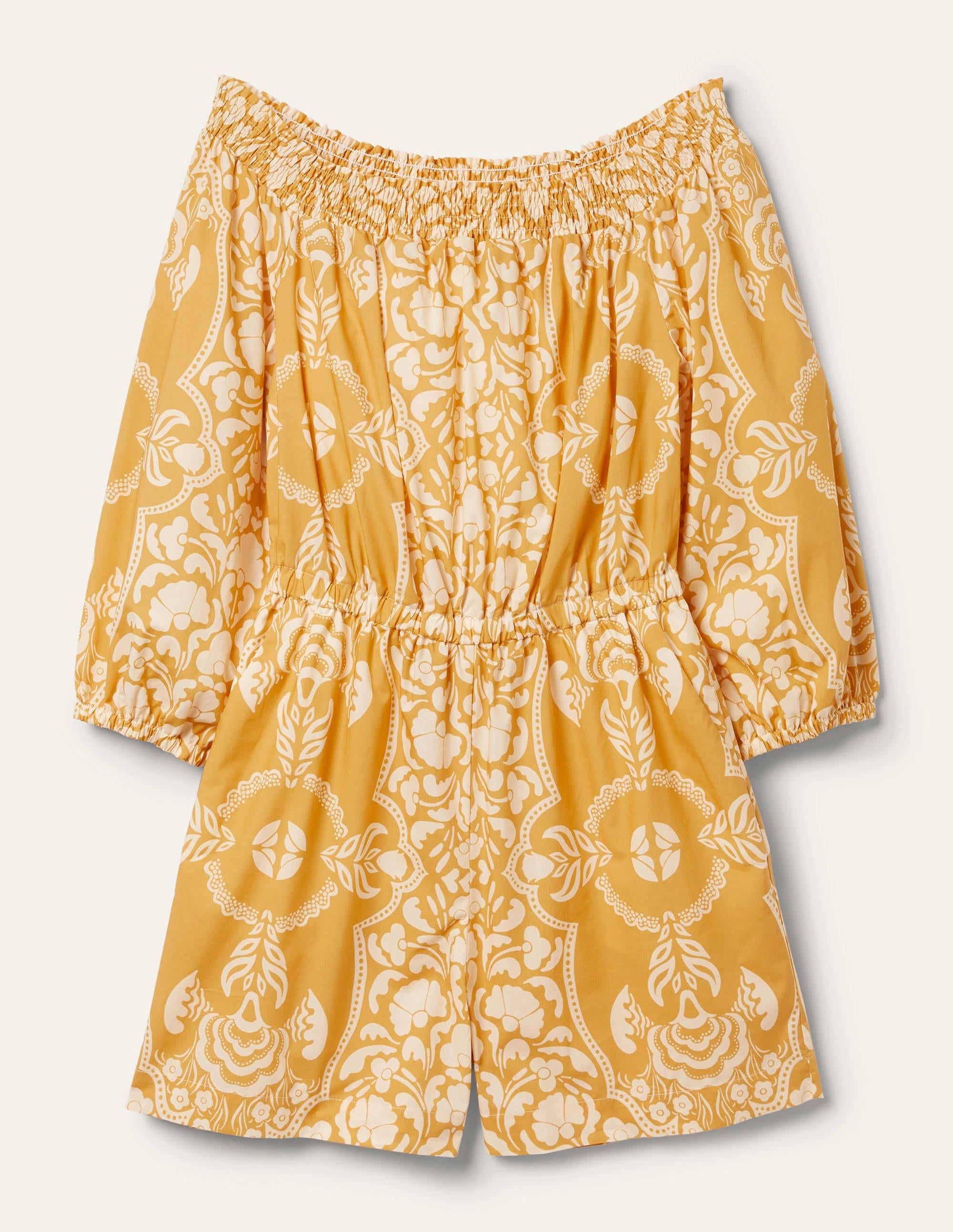 Off Shoulder Playsuit-Butter, Passion Bloom - Image 5