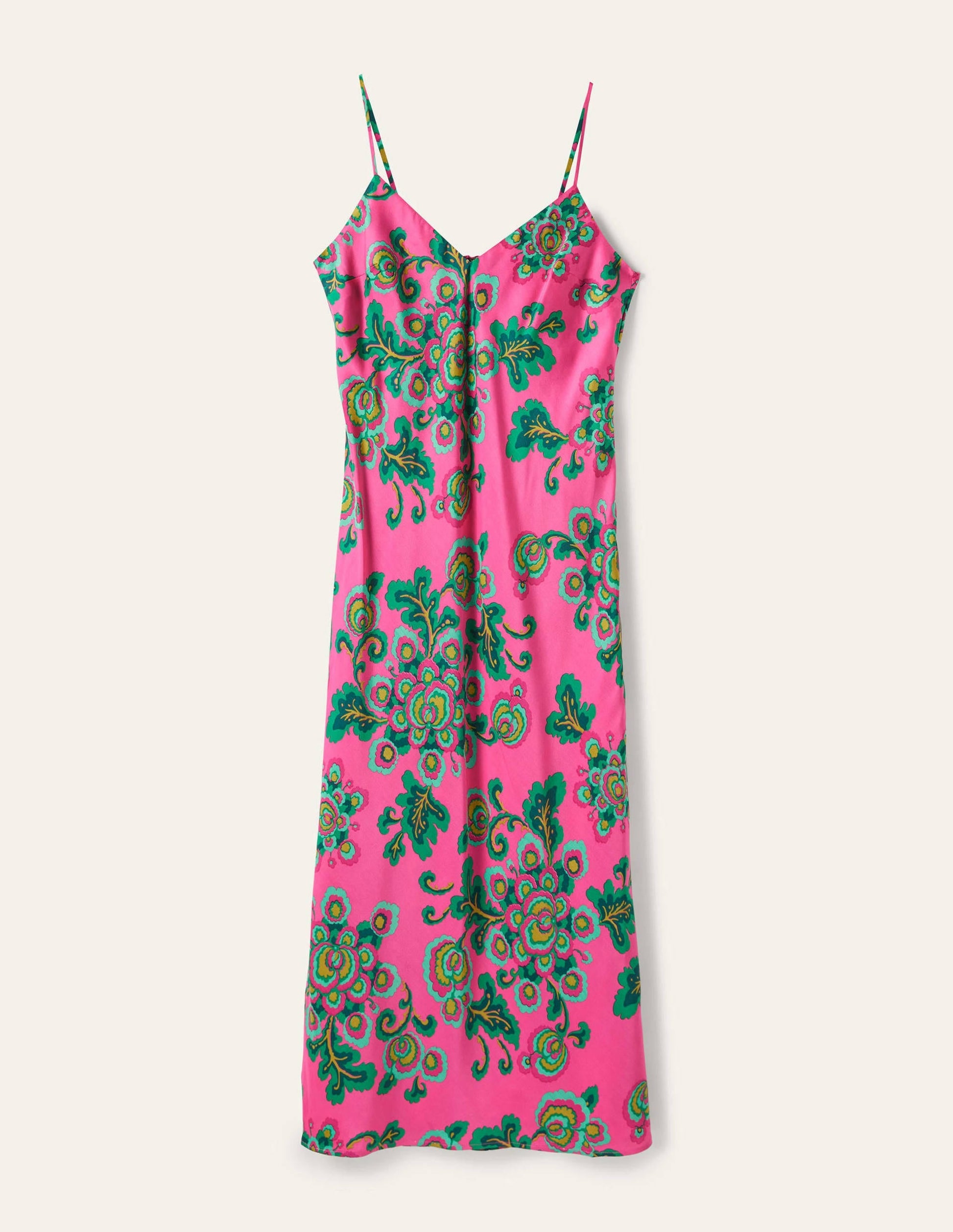 Elena Midi Slip Dress-Party Pink, Wild Blooms-7