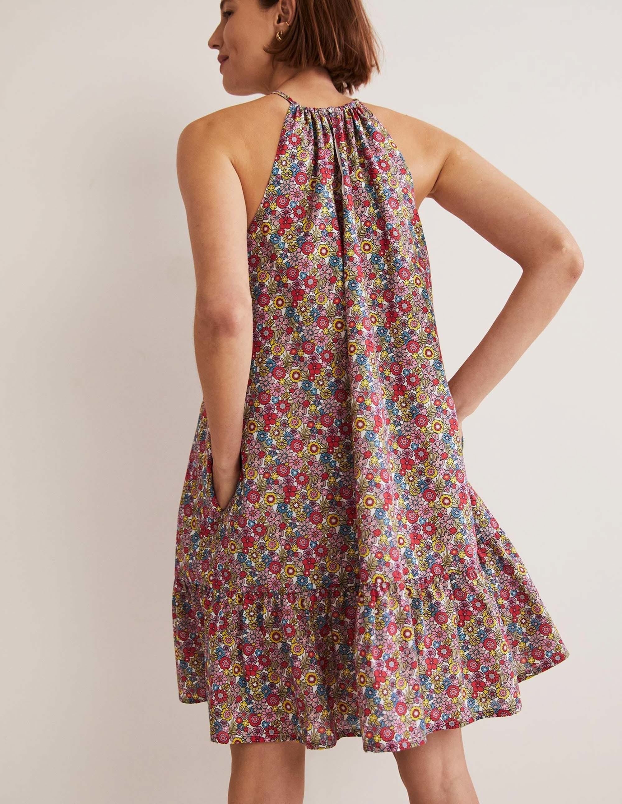 Ingrid Halterneck Dress-Multi, Bloom Garden - Image 3