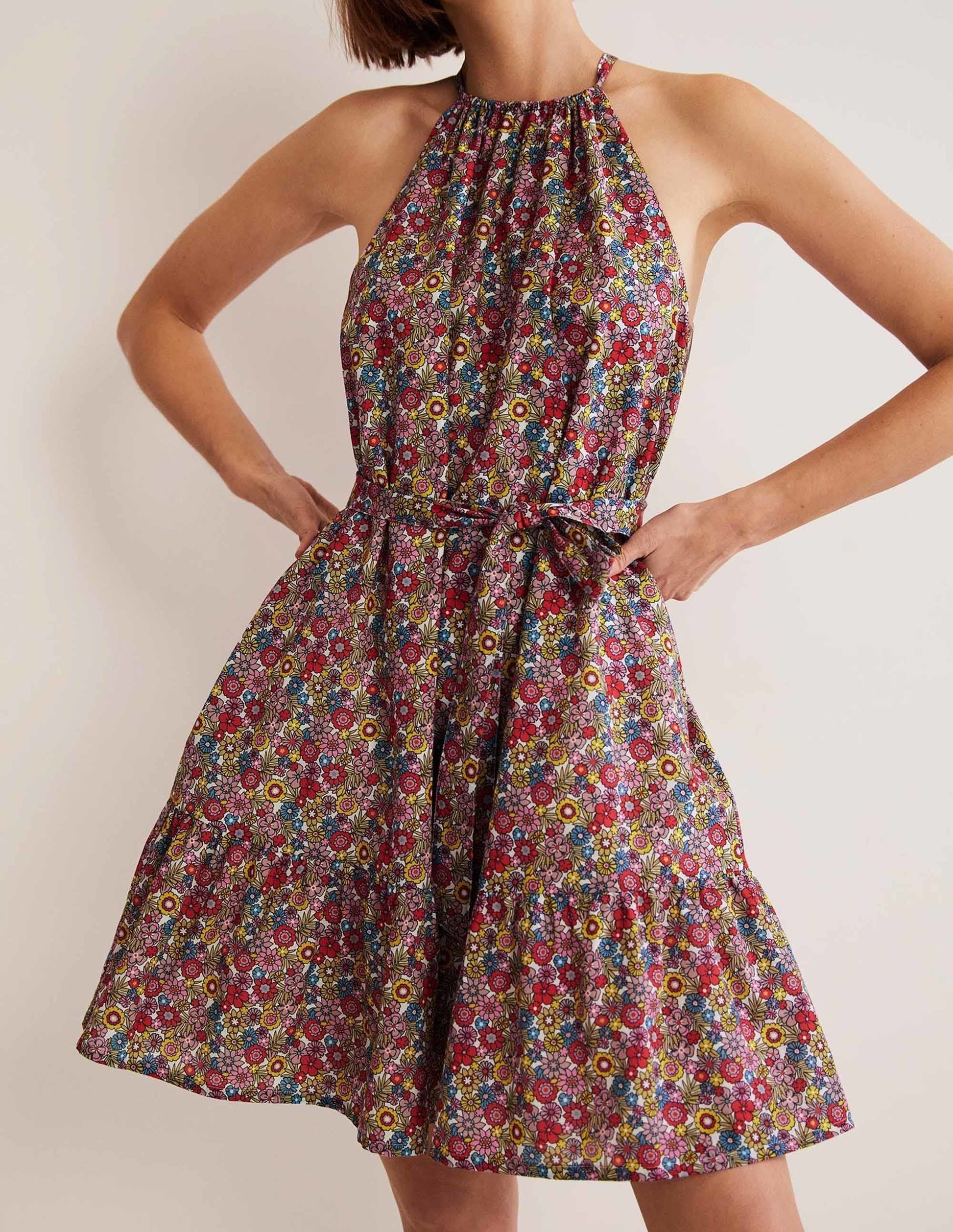 Ingrid Halterneck Dress-Multi, Bloom Garden-4