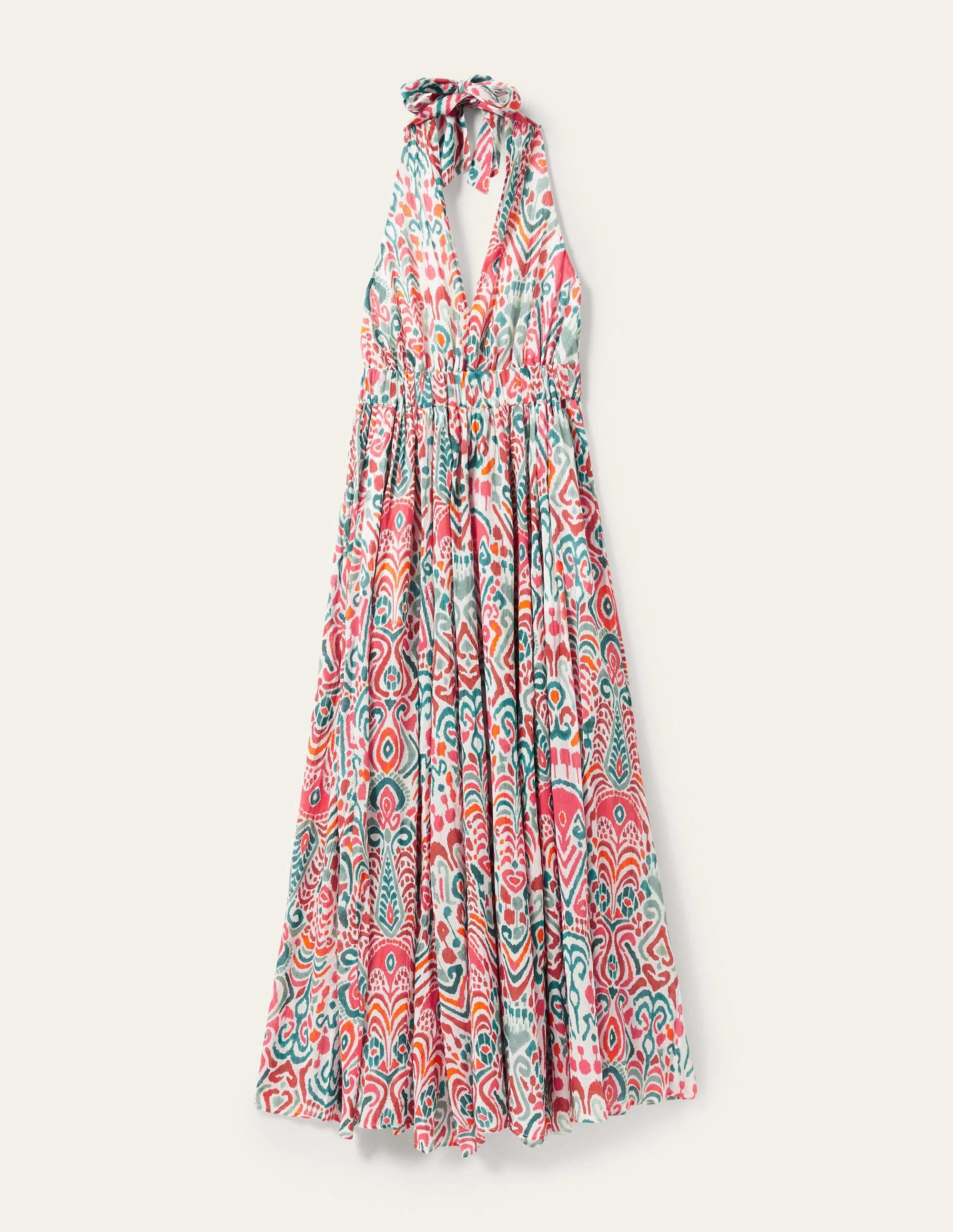 Imogen Halterneck Maxi Dress-Multi, Ikat Charm - Image 7