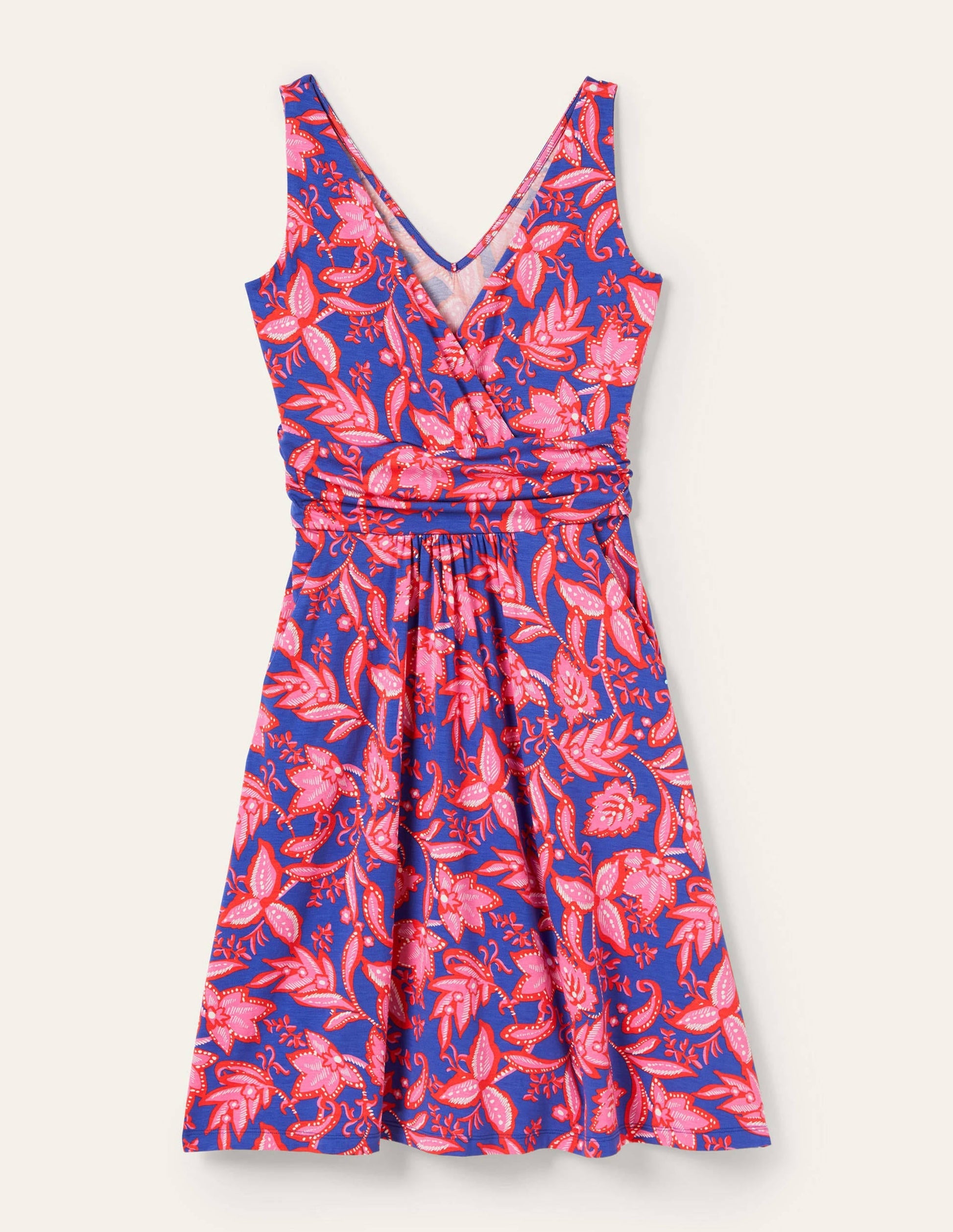 Effie V-Neck Jersey Dress-Strawberry Daiquiri Wild Flora-6