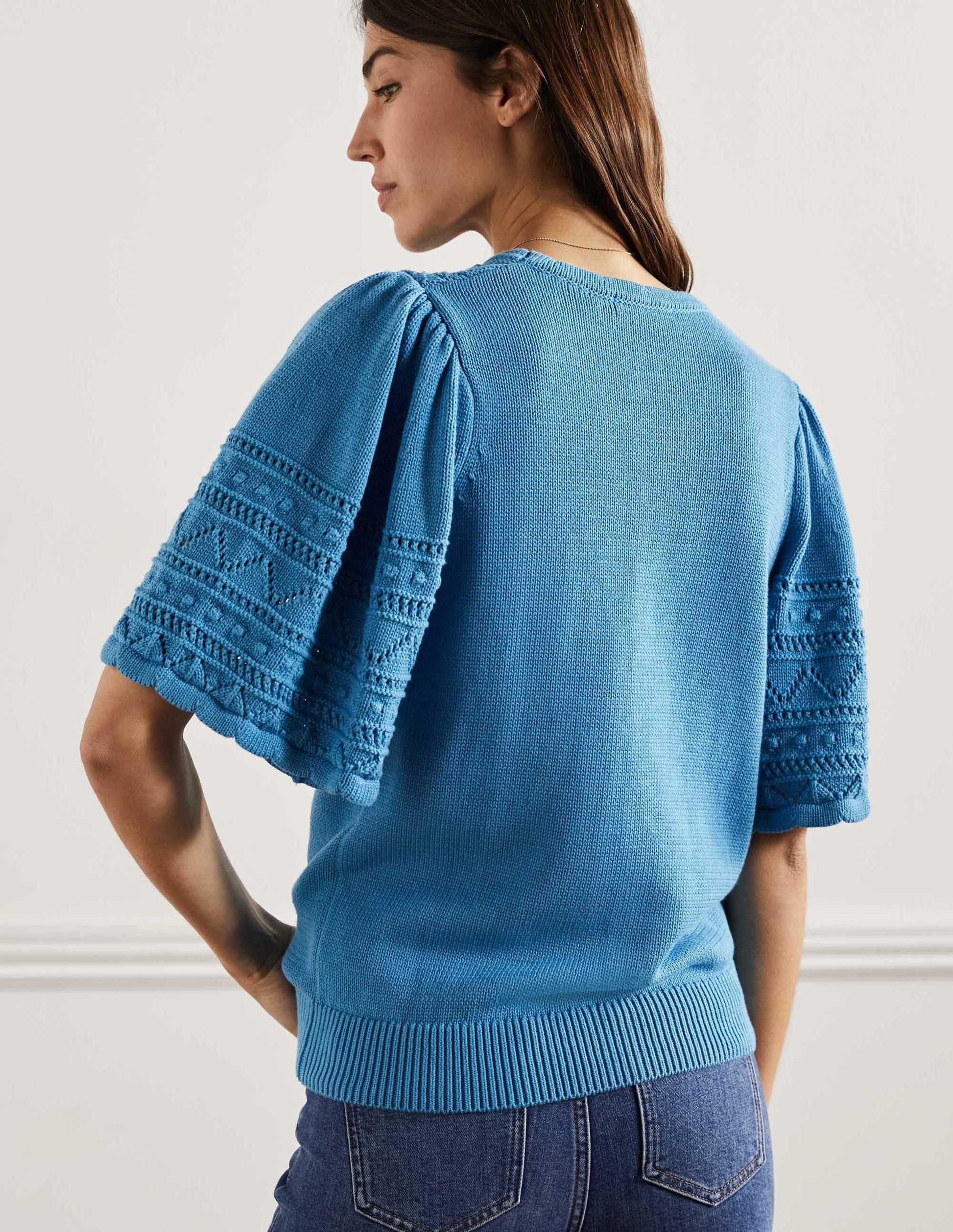 Wide Sleeve Crochet Cardigan-Mountain Spring-3