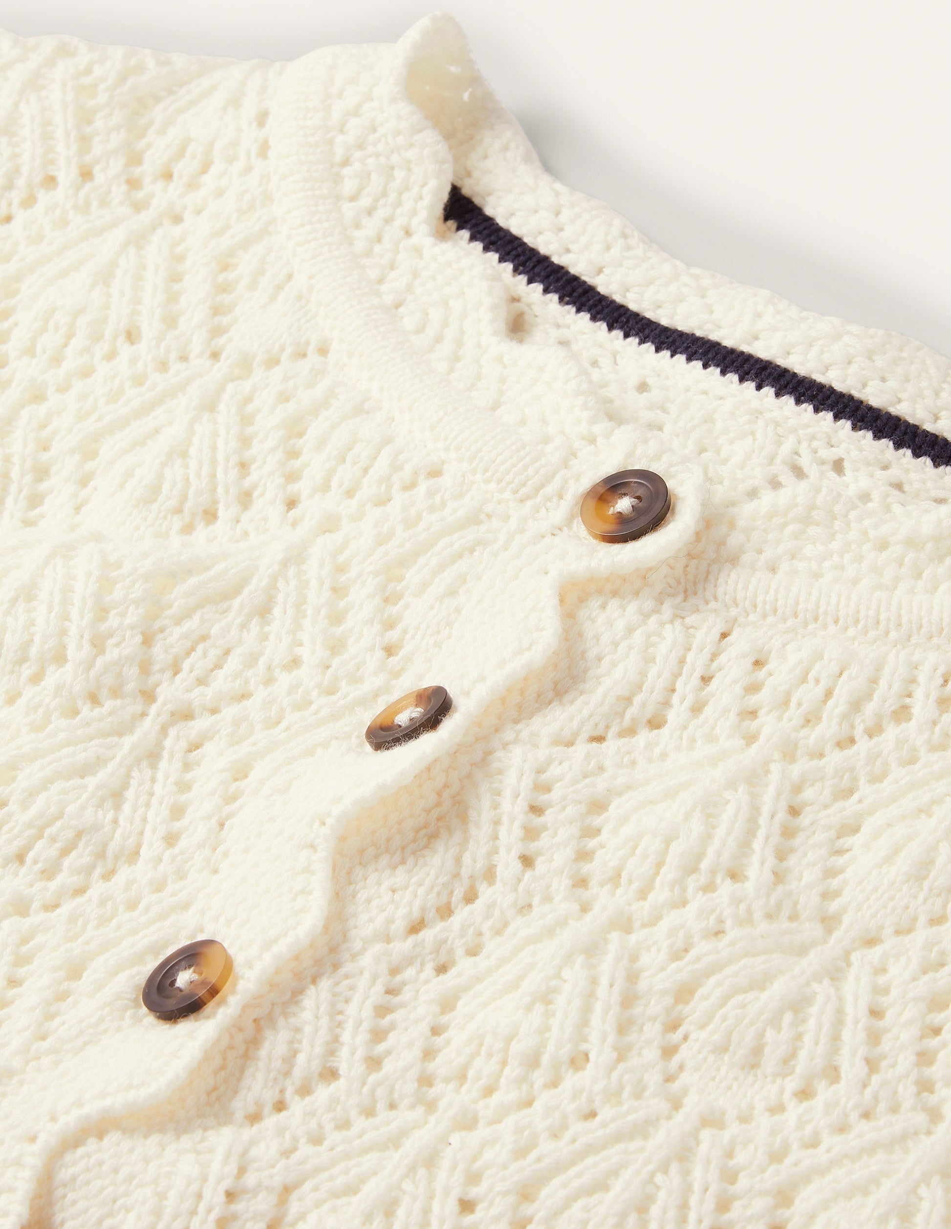 Scallop Crochet Cardigan-Ivory-6