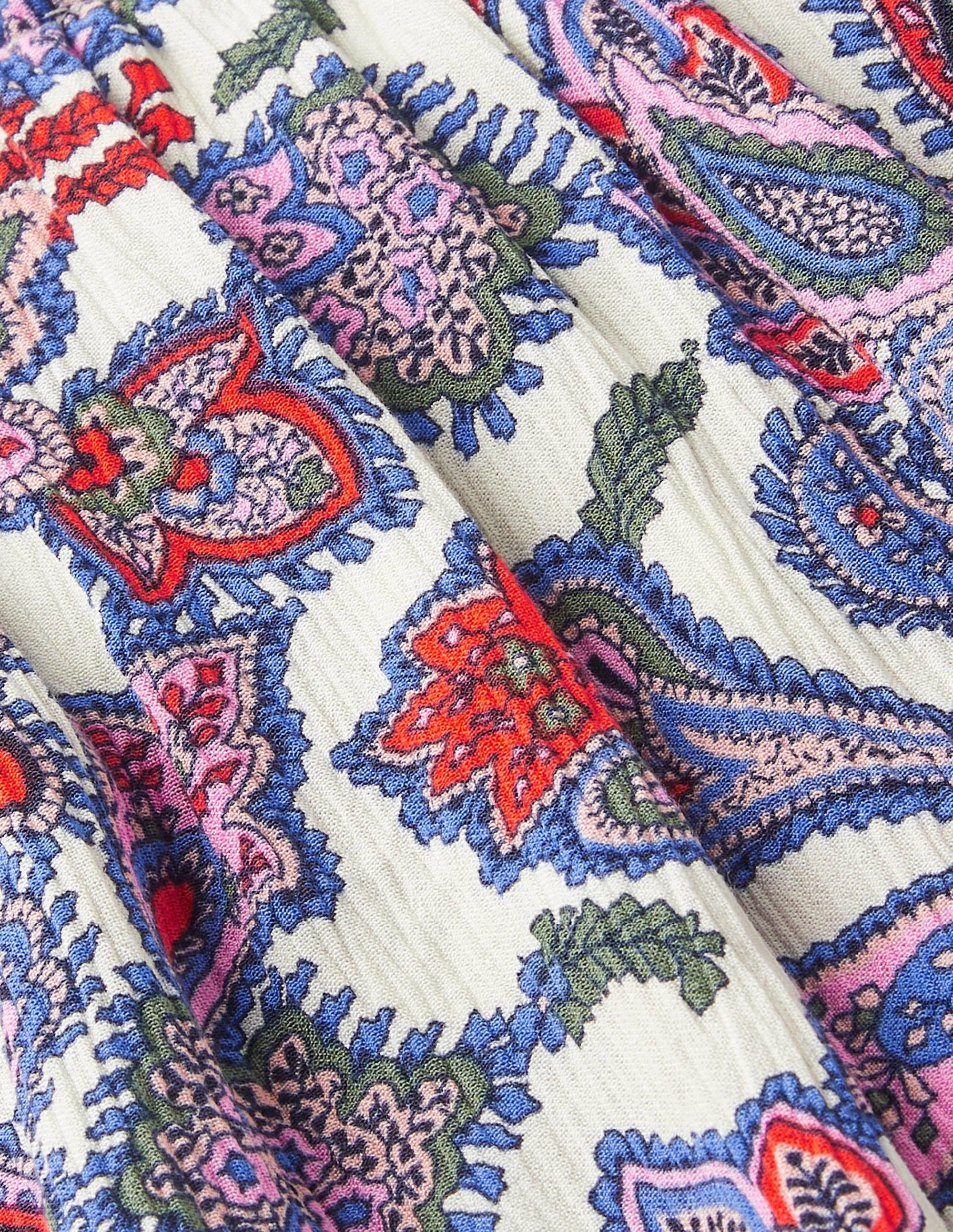 Grace Crinkle Maxi Skirt-Ivory, Paisley Bud - Image 7