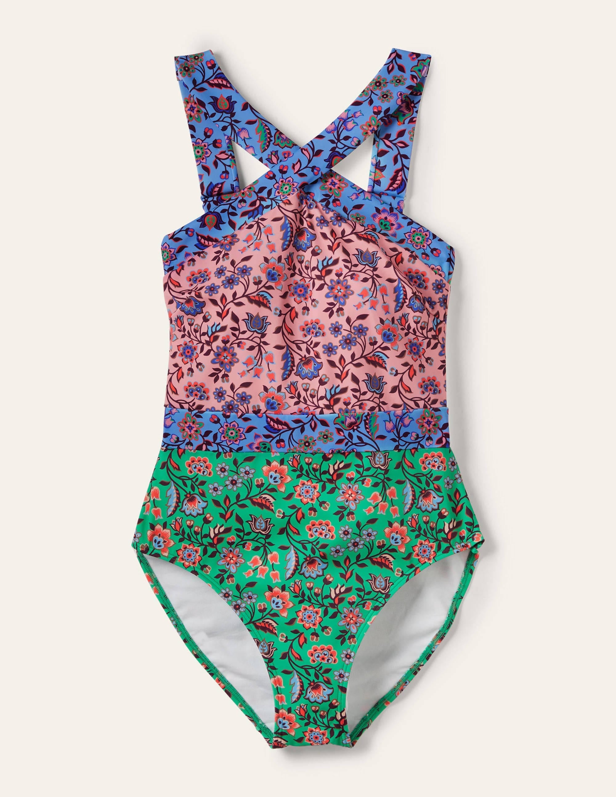 Positano Hotchpotch Swimsuit-Formica Pink, Oriental Meadow - Image 11