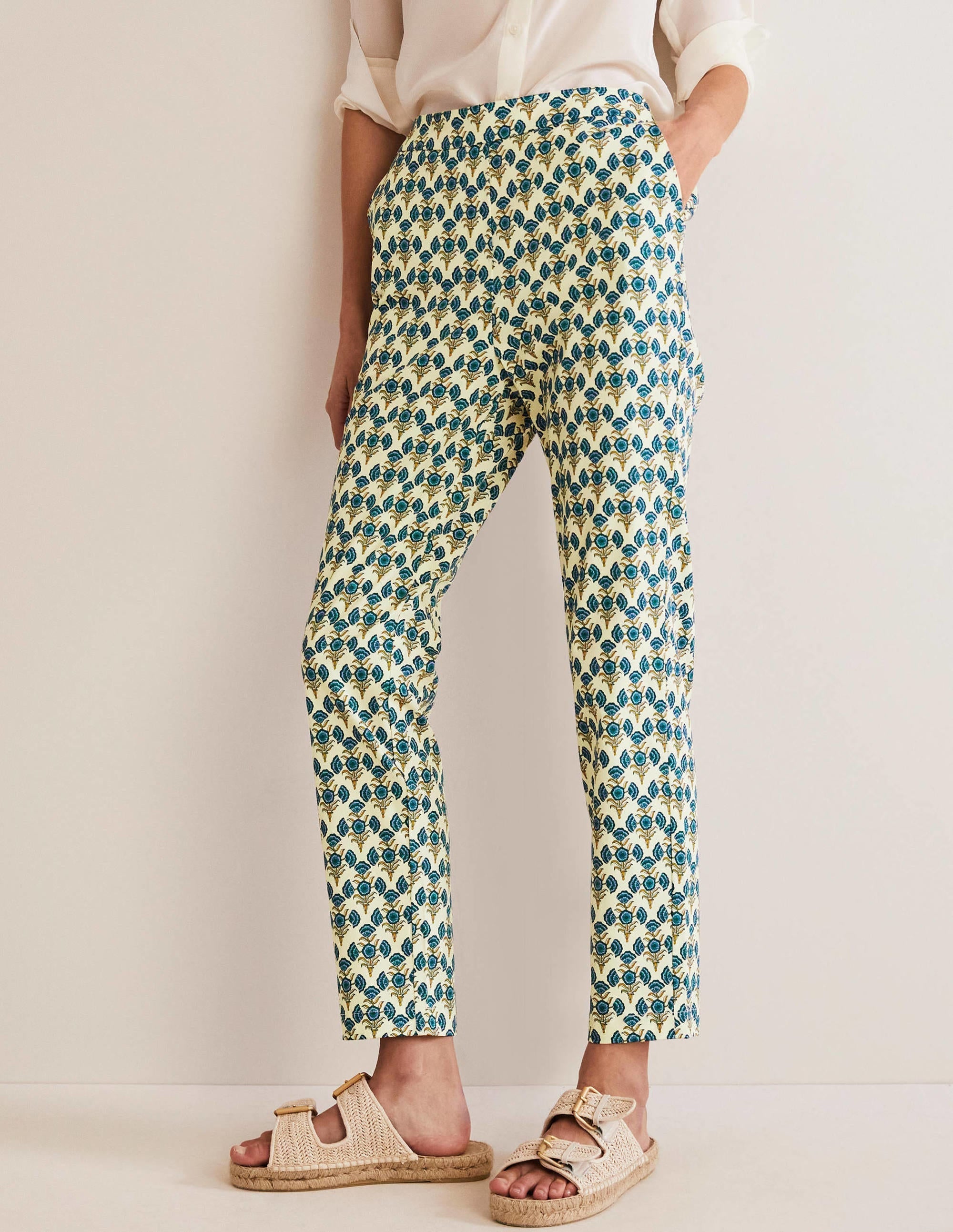 Pull On Trousers-Chesapeake Bay, Poppy Geo - Image 3