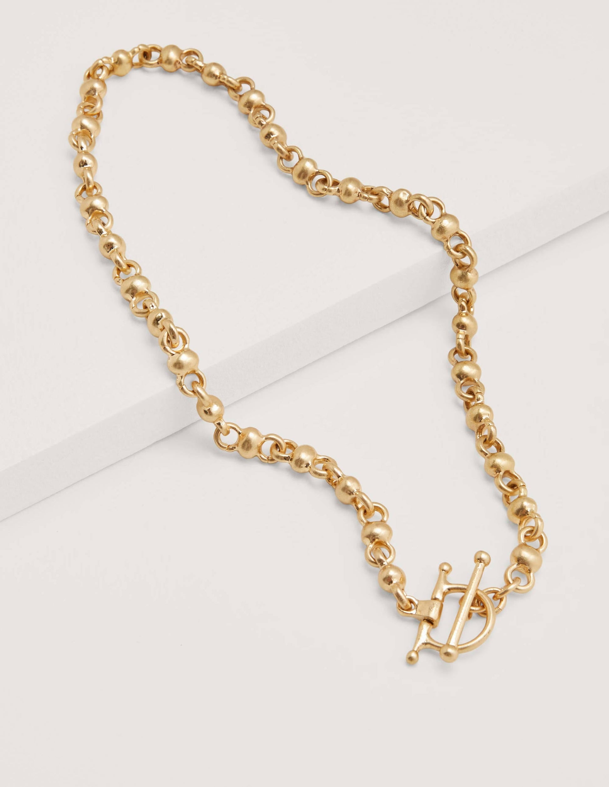 Snaffle Chain Necklace-Gold Metallic-1