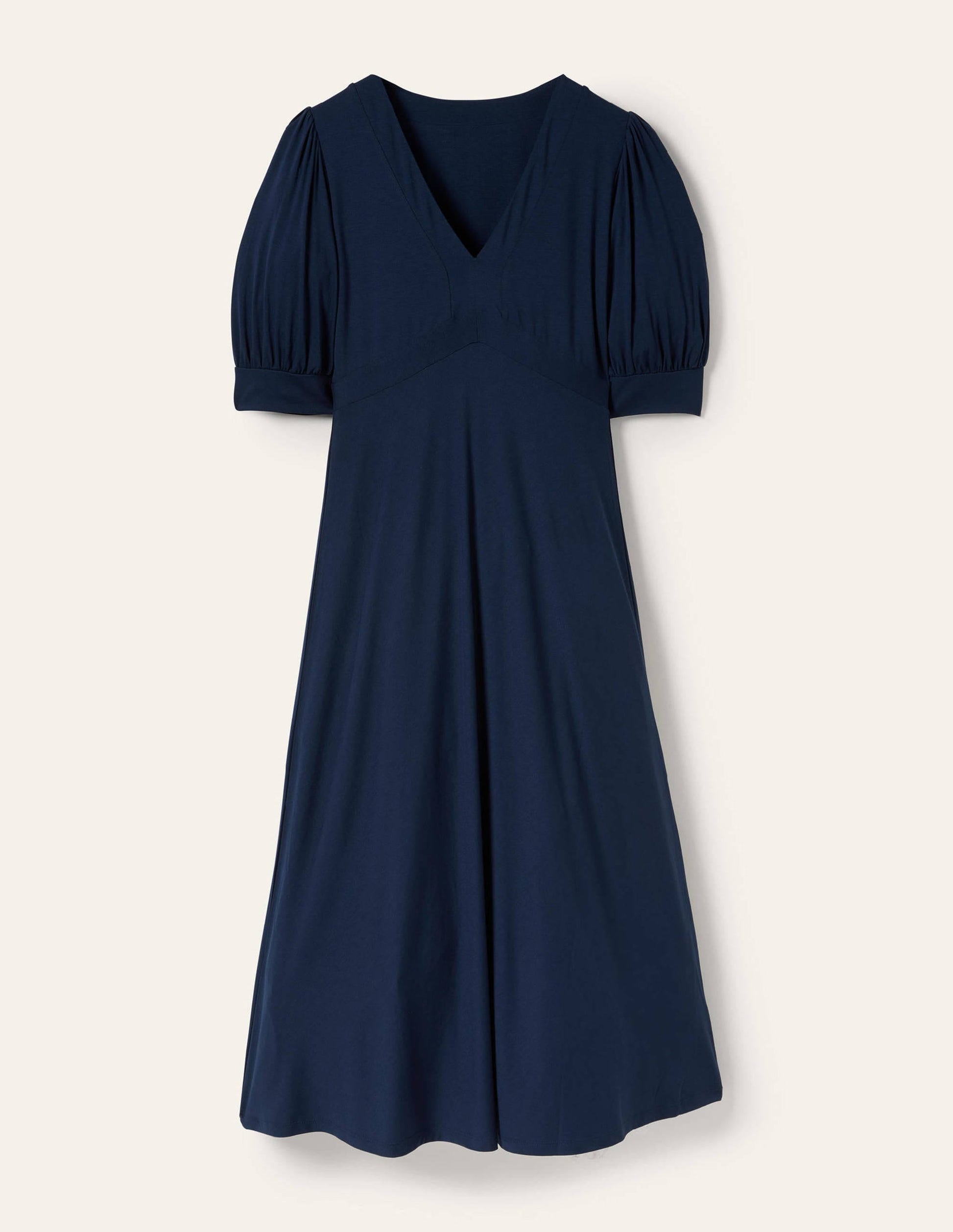 Eva Jersey Midi Dress-Navy-7
