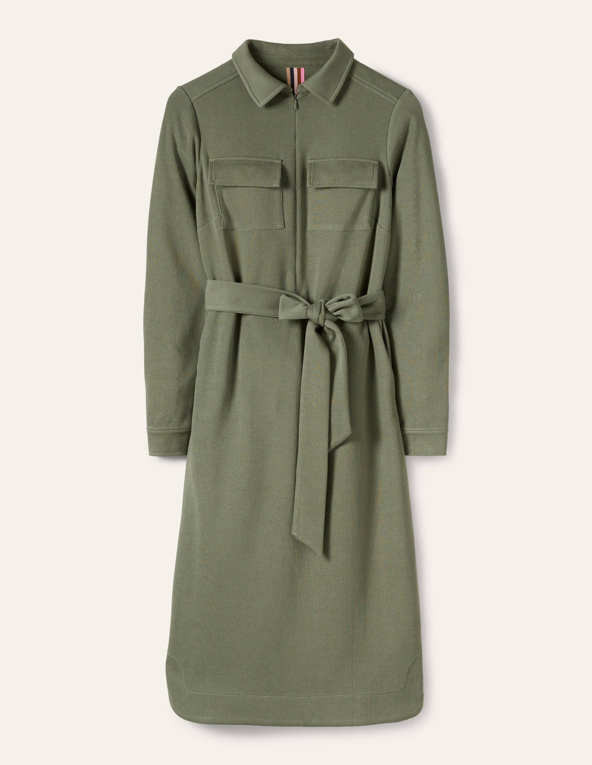 Jersey Midi Shirt Dress-Alder-6