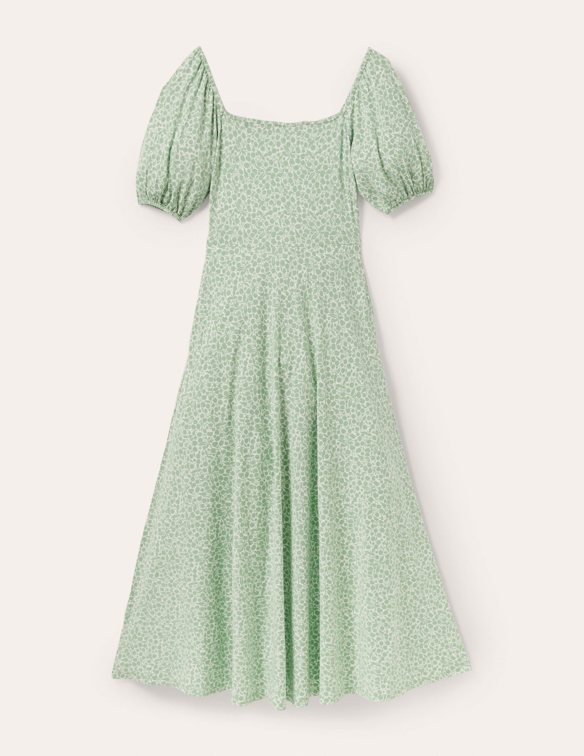 Square Neck Jersey Maxi Dress-Zephyr Green, Flora Sprig-5
