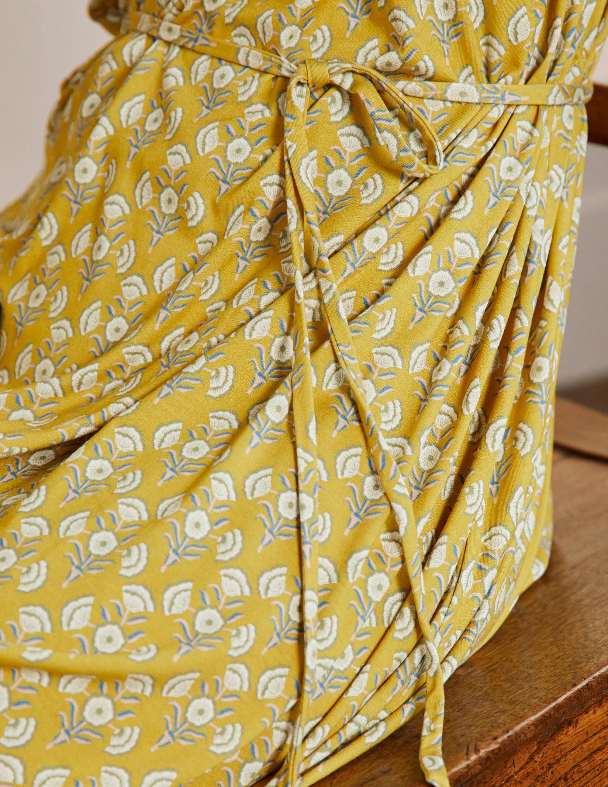 Strappy Jersey Dress-Olive Oil, Poppy Geo - Image 2
