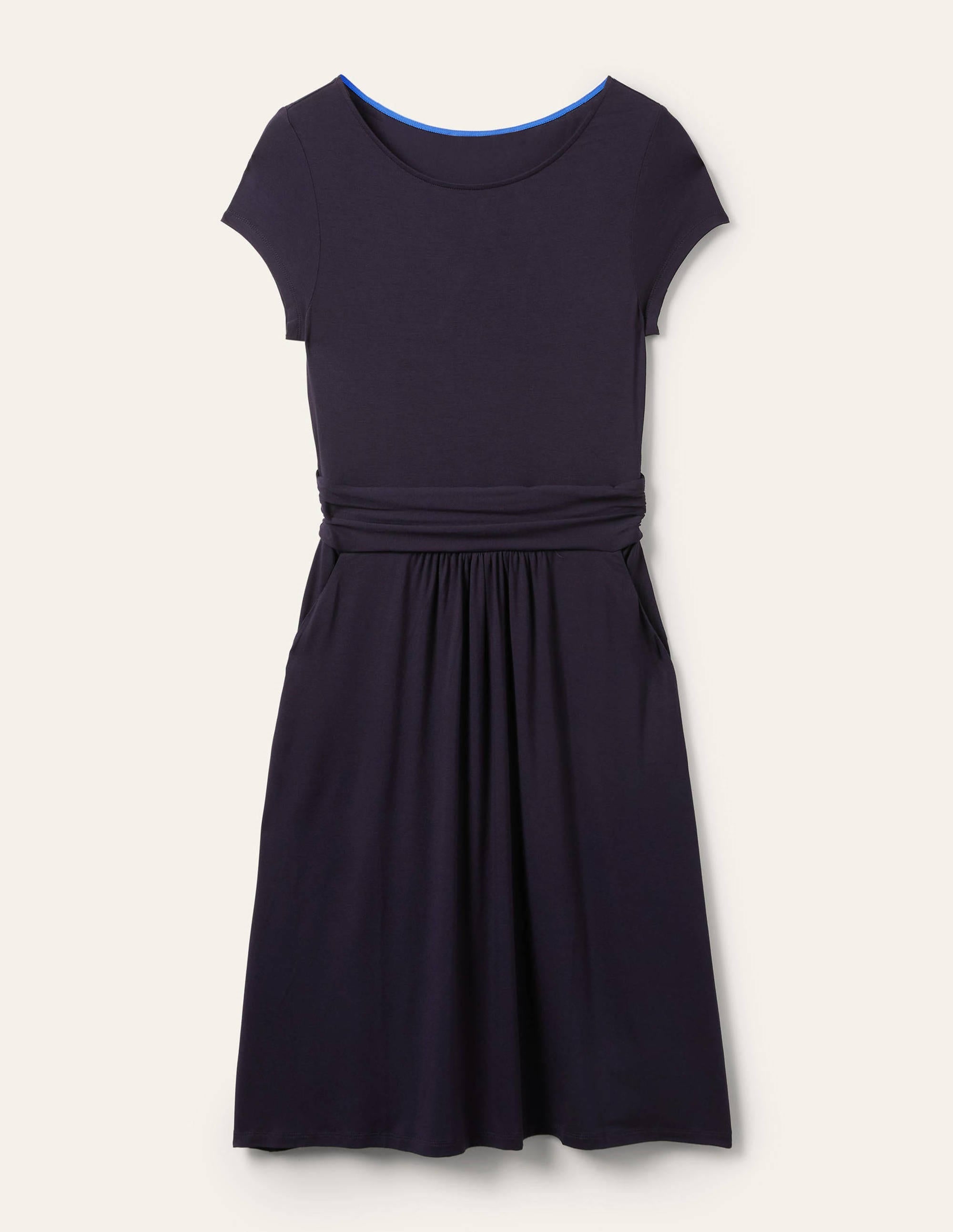 Amelie Jersey Dress-Navy - Image 5