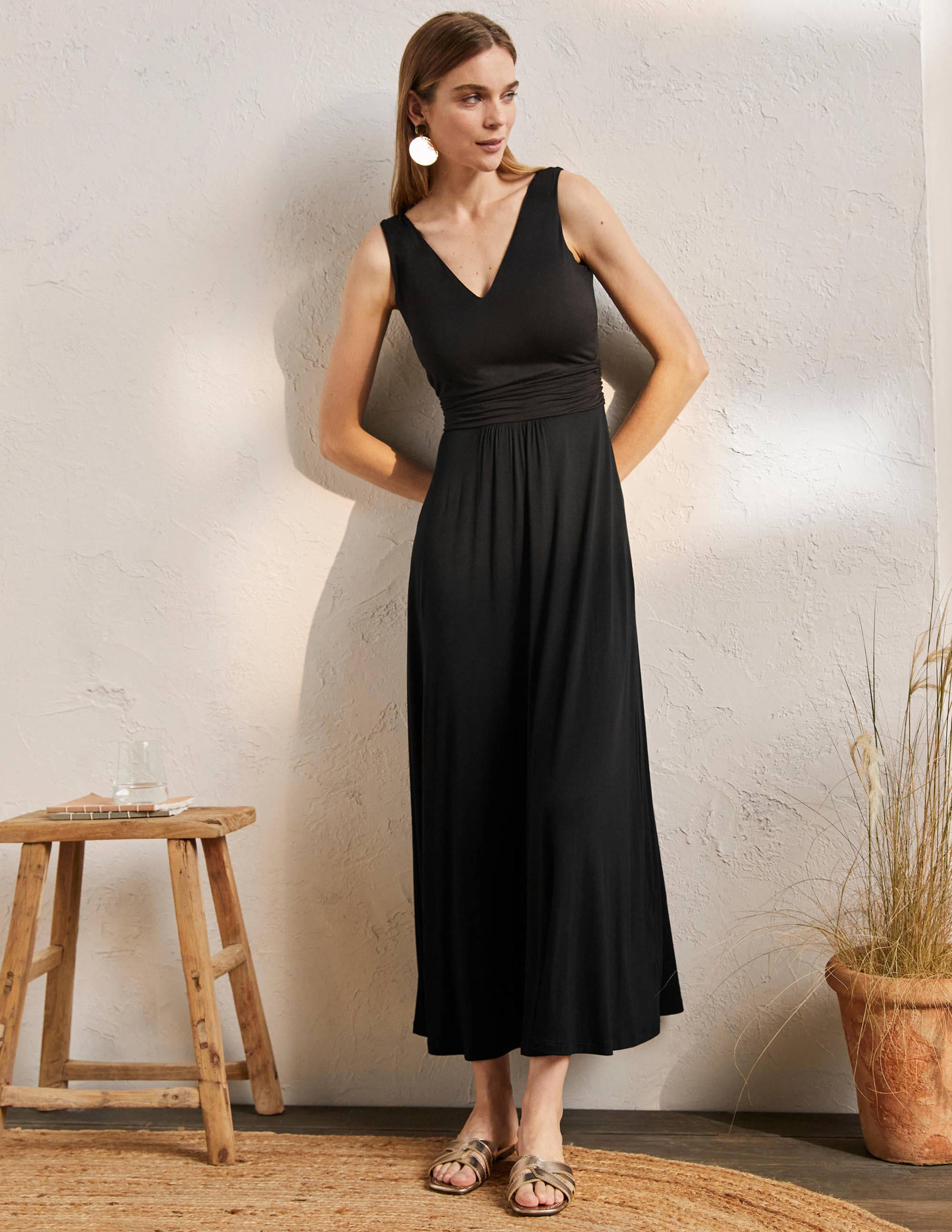 Sienna Jersey Maxi Dress-Black - Image 1