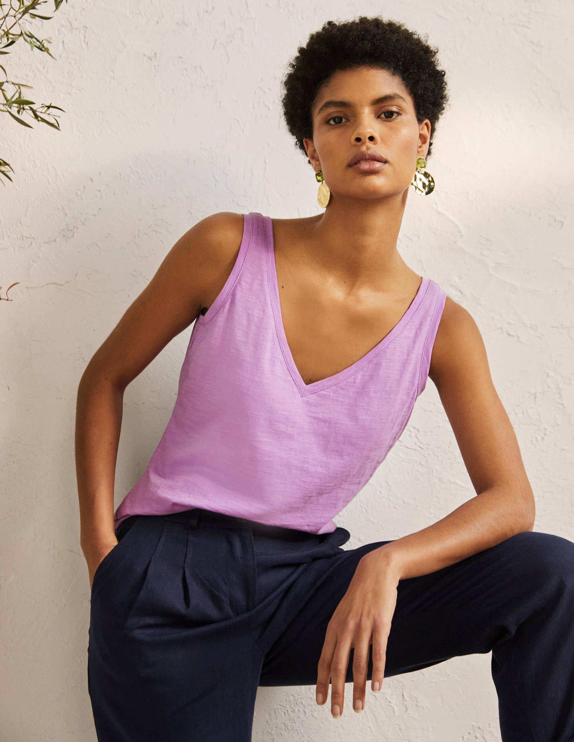 Cotton Vest-African Violet-1