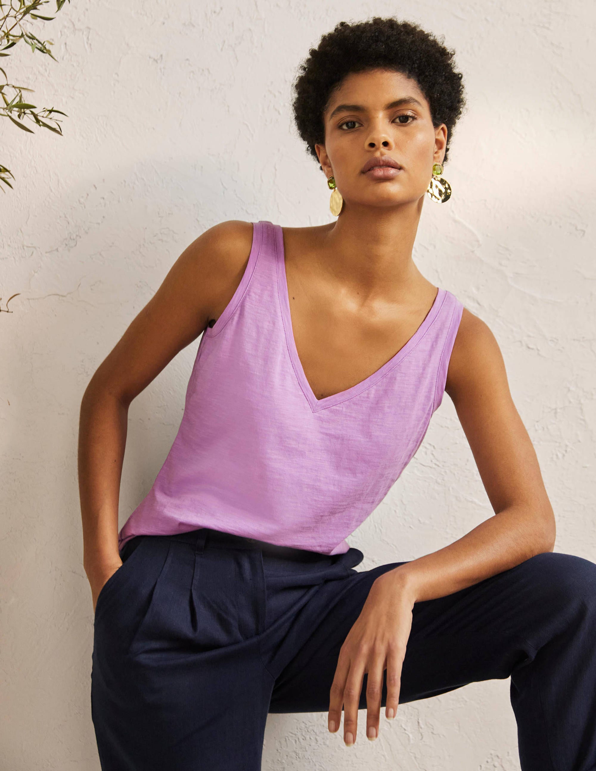 Cotton Vest-African Violet - Image 1
