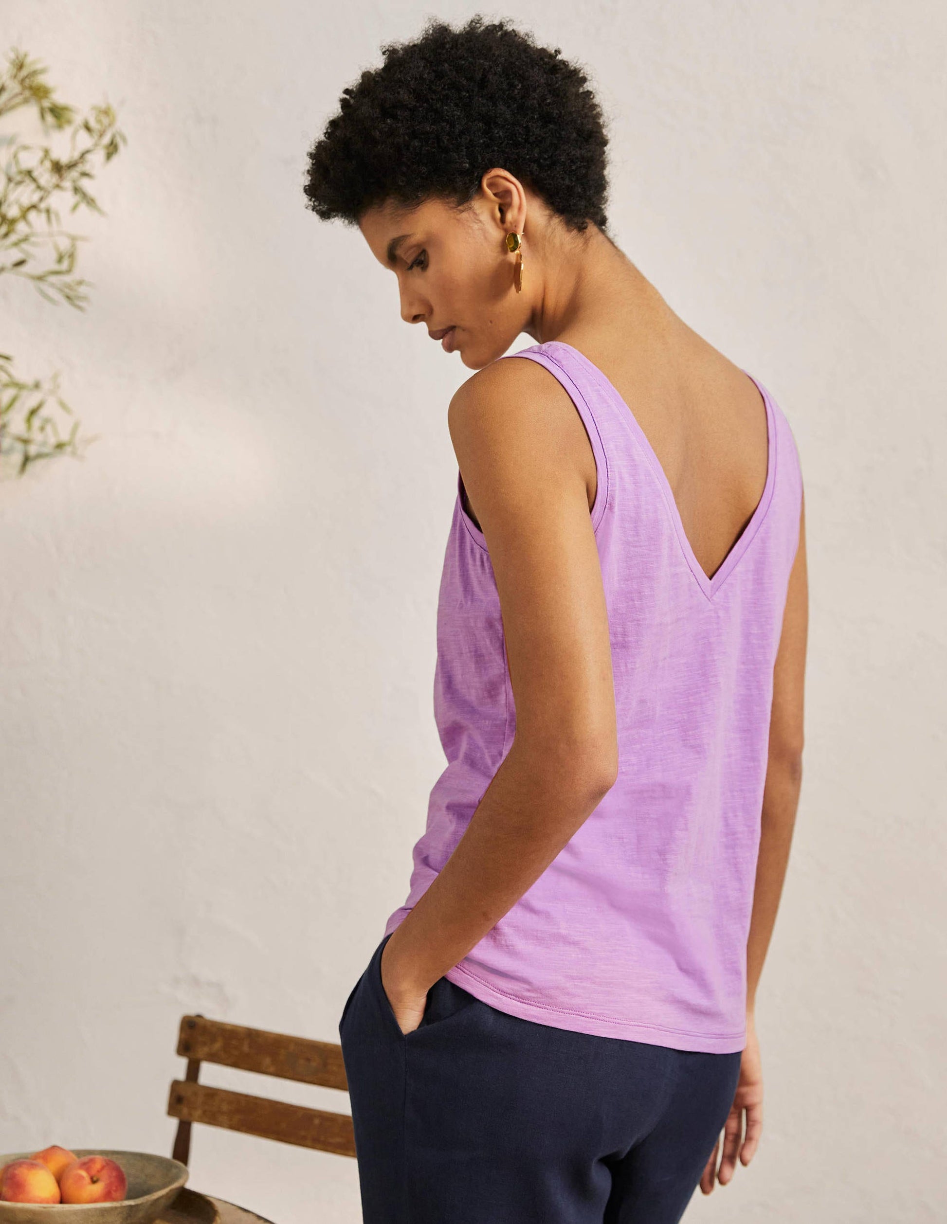 Cotton Vest-African Violet-3
