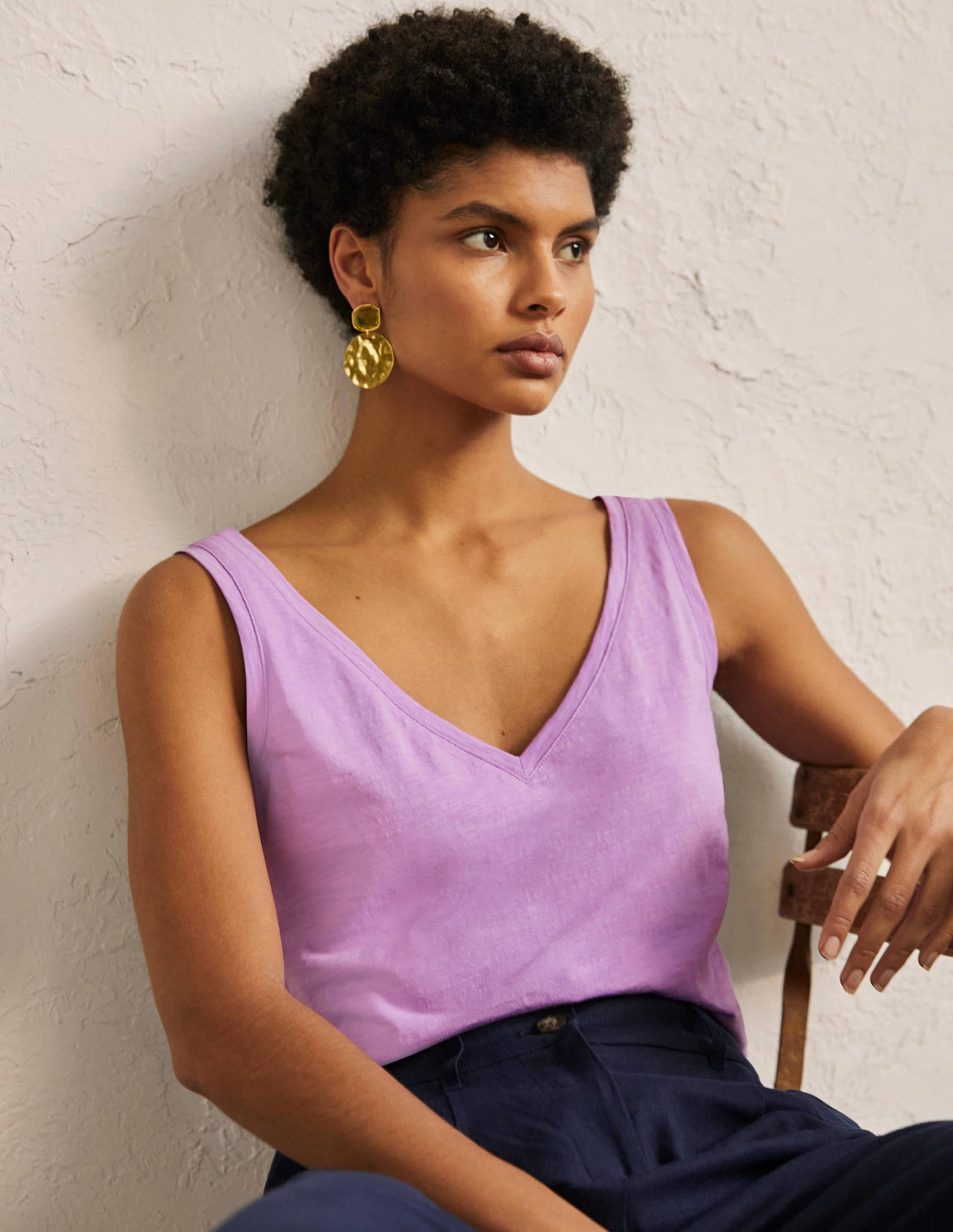 Cotton Vest-African Violet-4