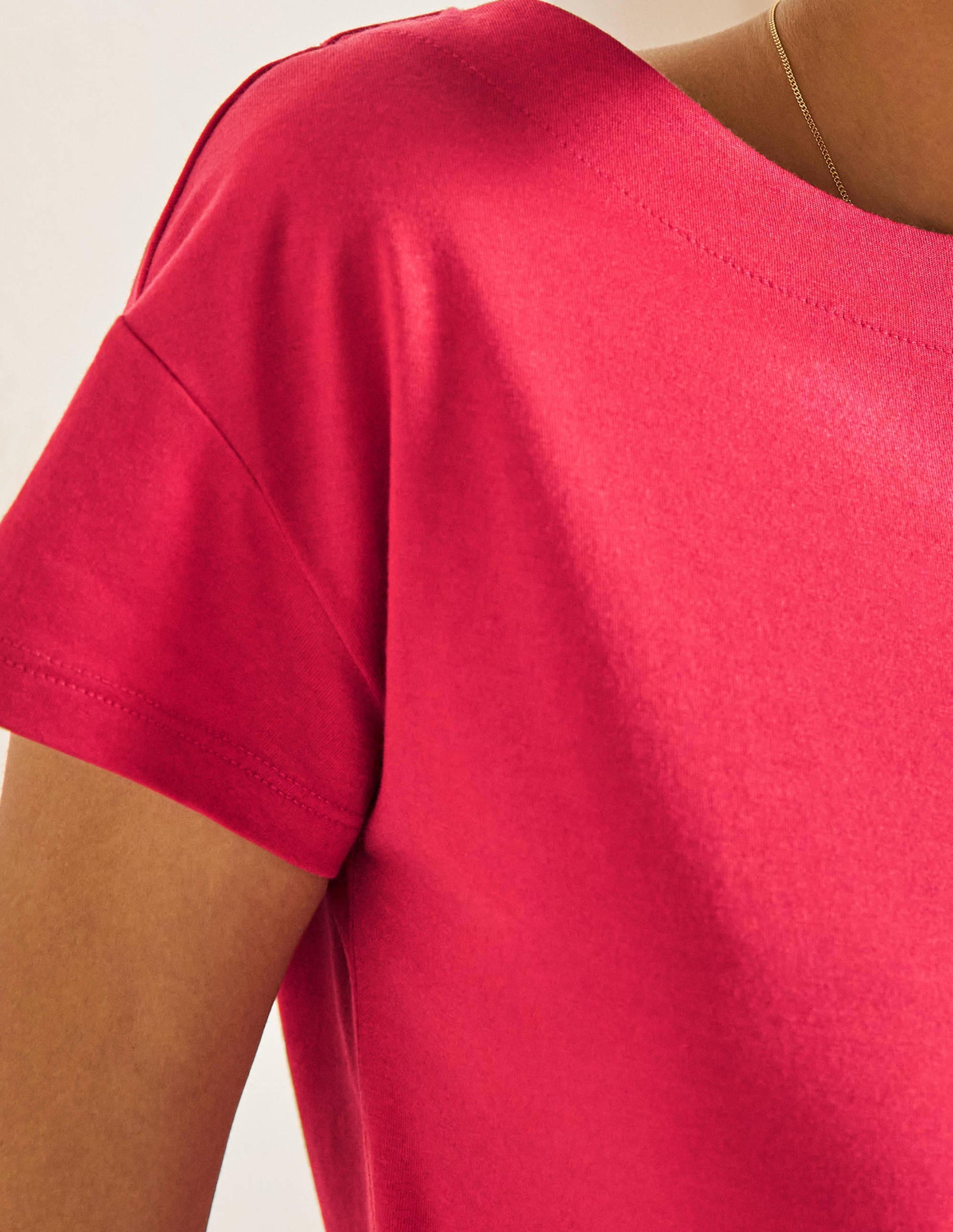 Supersoft Boat Neck T-Shirt-Radish-2