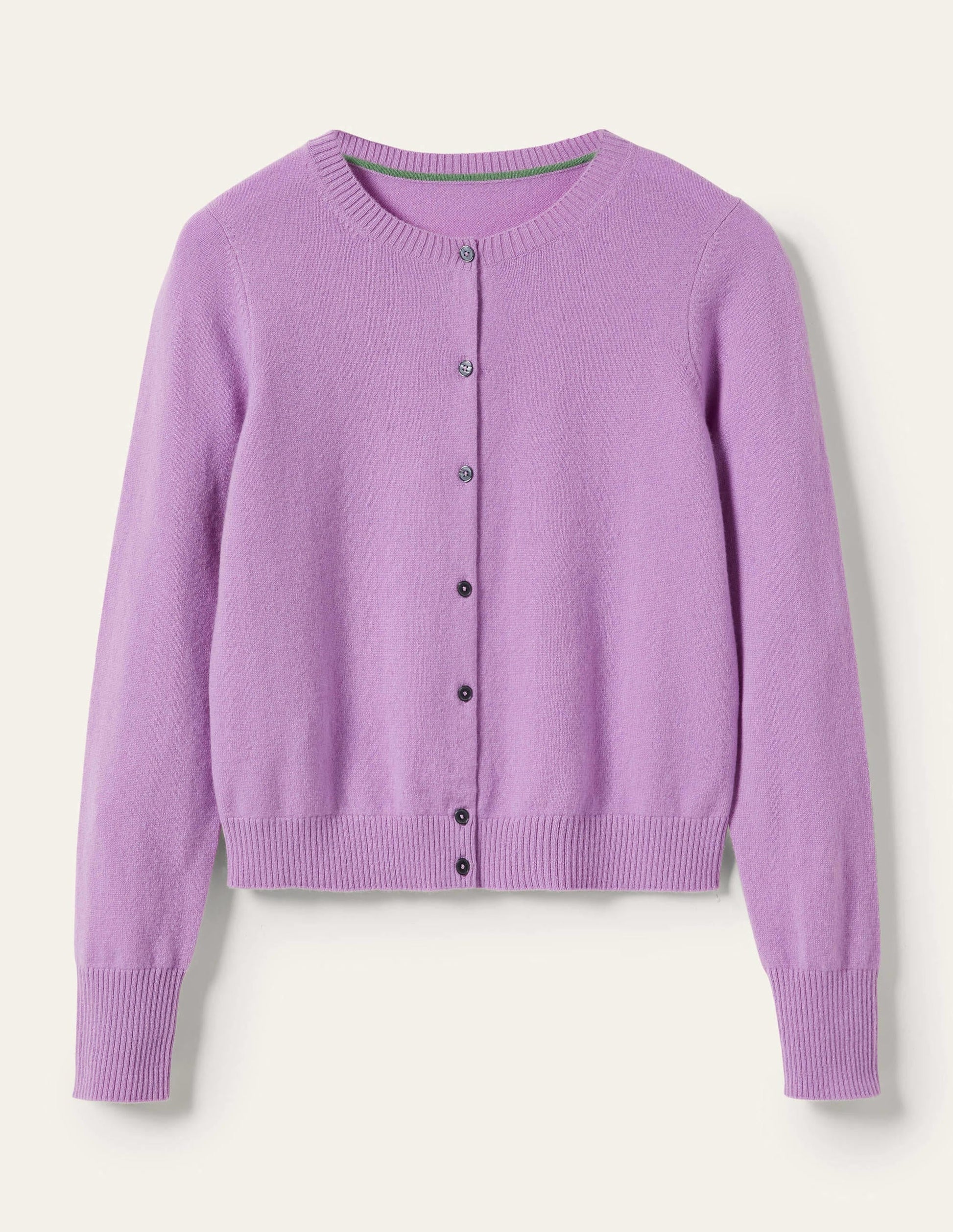 Cashmere Cropped Cardigan-African violet-4