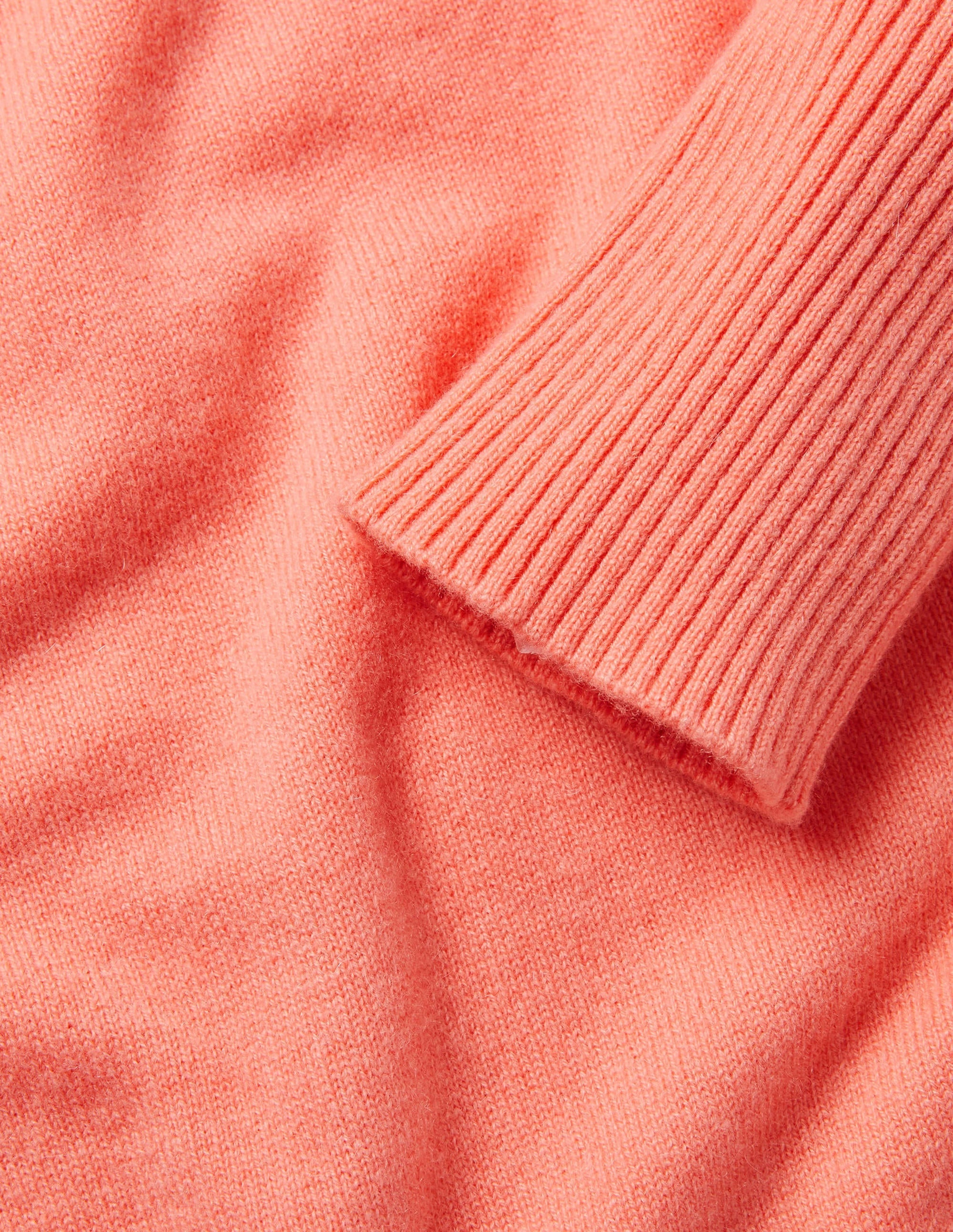 Cashmere Crew Neck Jumper-Chalky Coral - Image 5