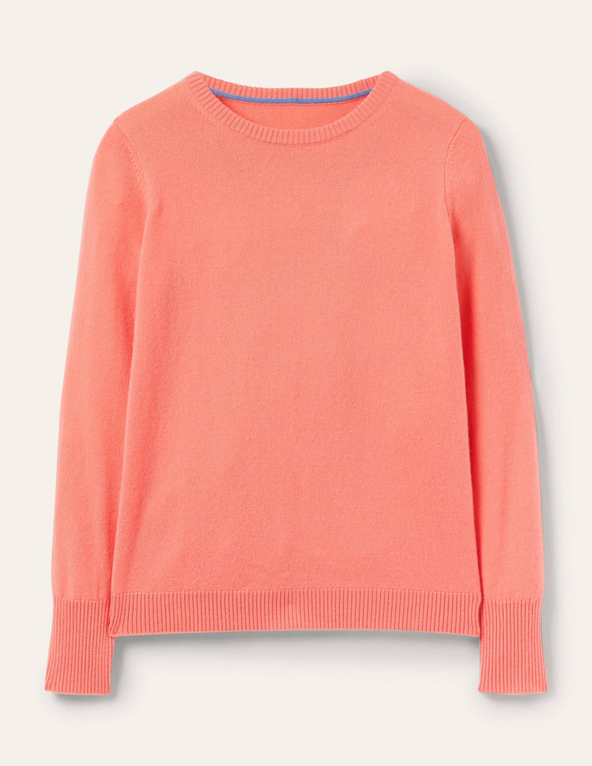 Cashmere Crew Neck Jumper-Chalky Coral - Image 6