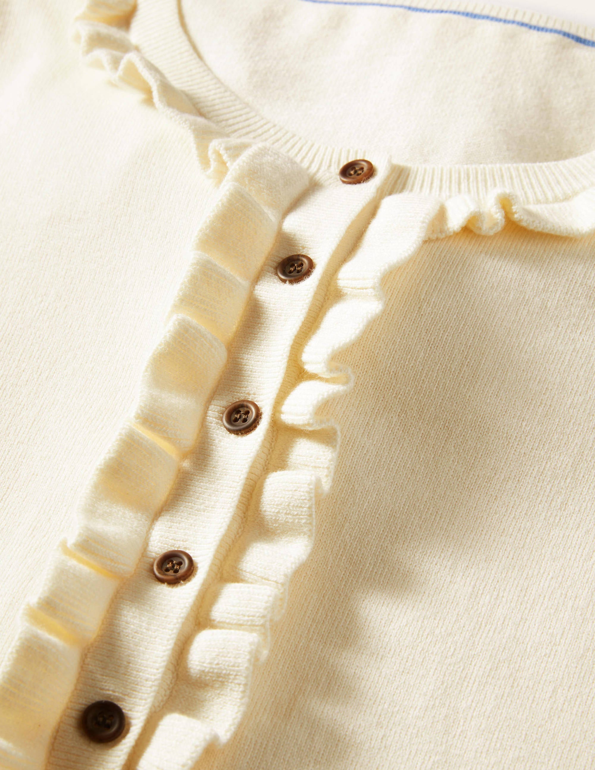 Frill Detail Henley Jumper-Ivory - Image 7